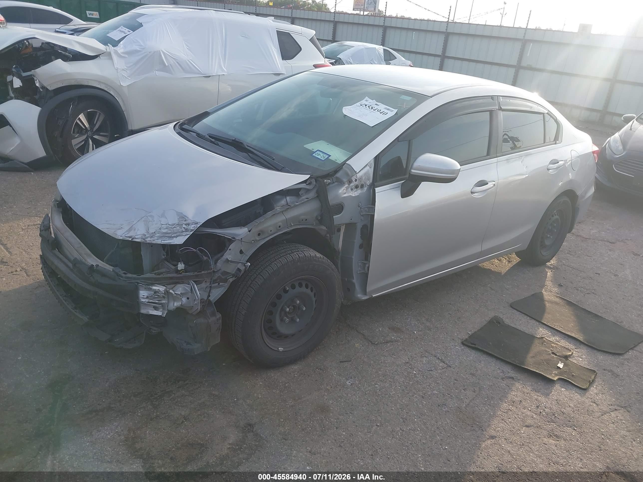 2015 Honda Civic Lx Gray vin: 19XFB2E51FE025395