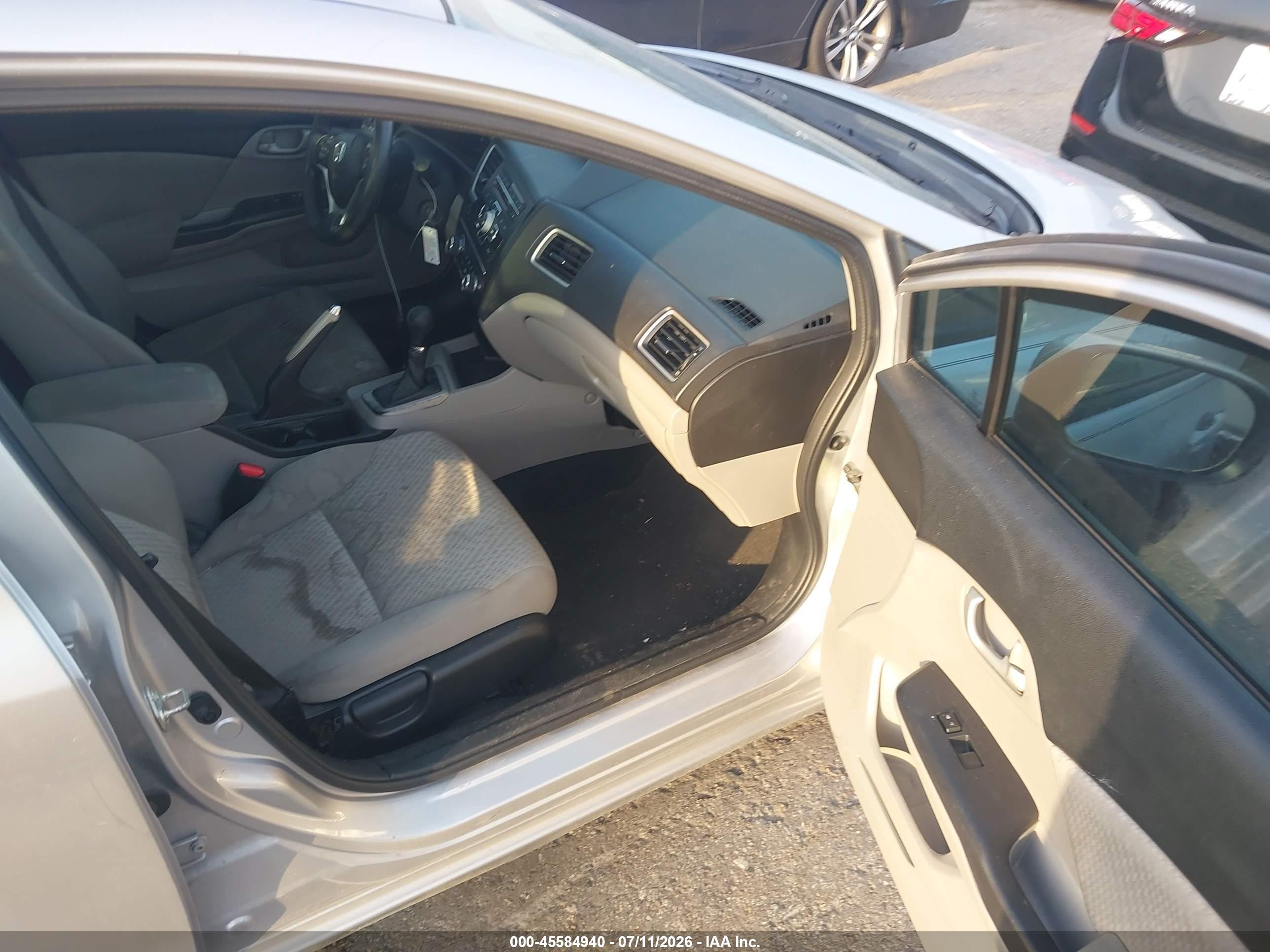 2015 Honda Civic Lx Gray vin: 19XFB2E51FE025395