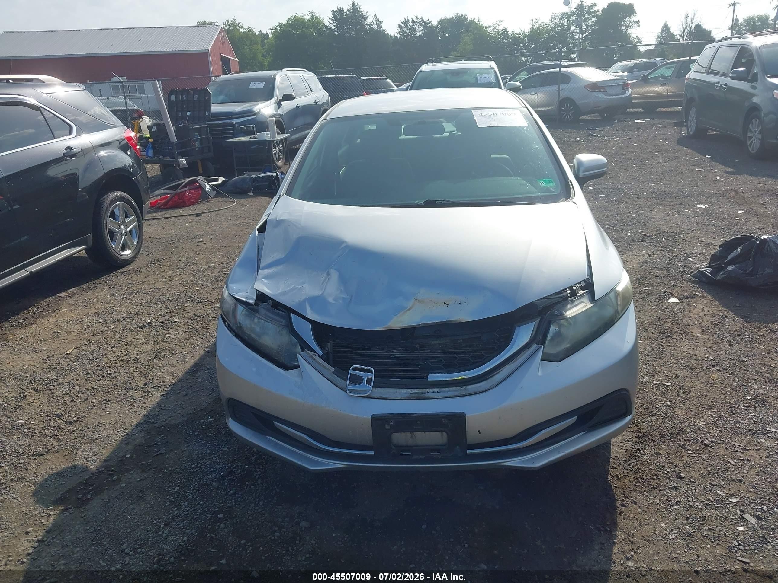 2015 Honda Civic Lx Silver vin: 19XFB2E51FE045484