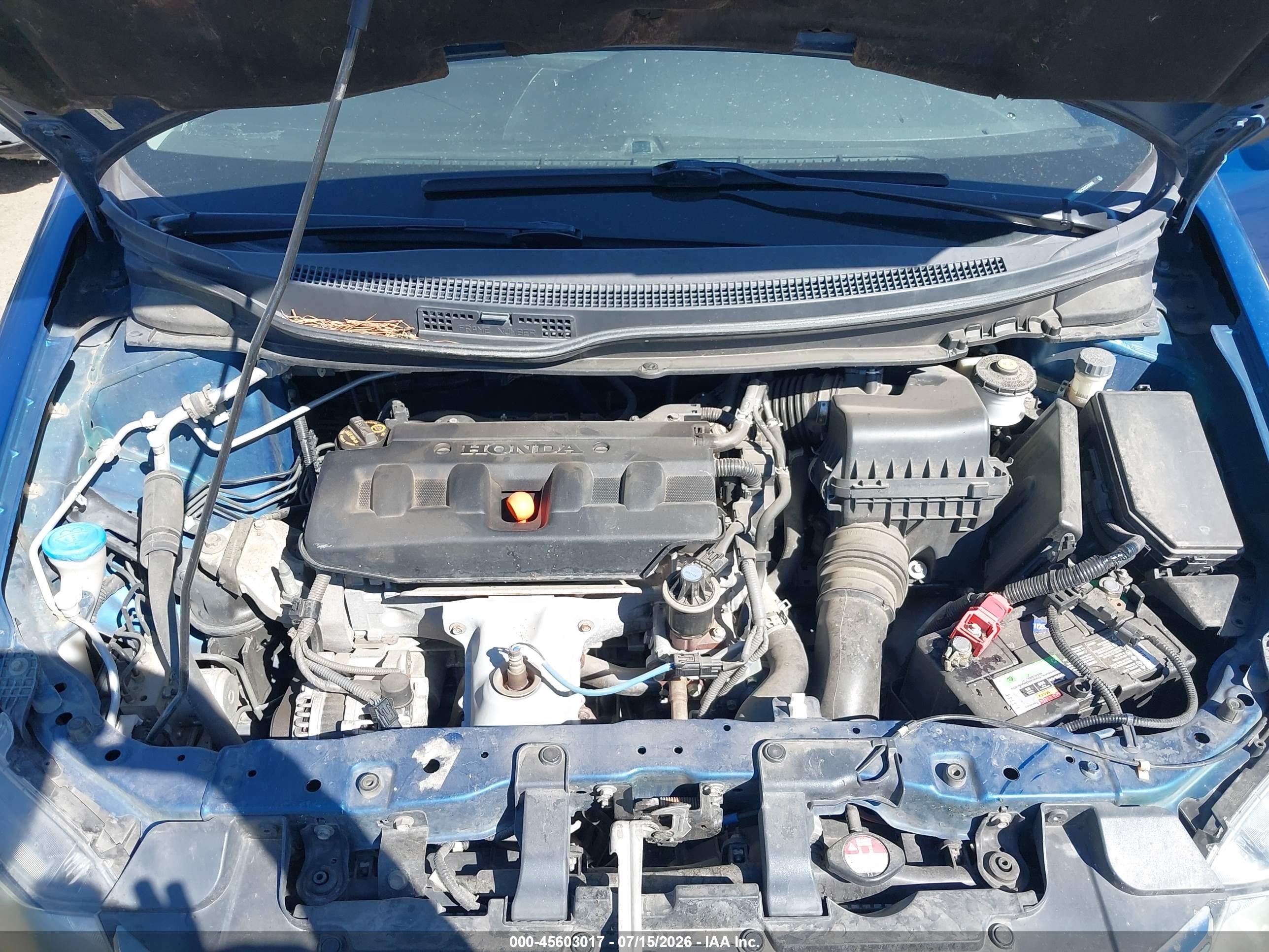2012 Honda Civic Lx Blue vin: 19XFB2E52CE029998