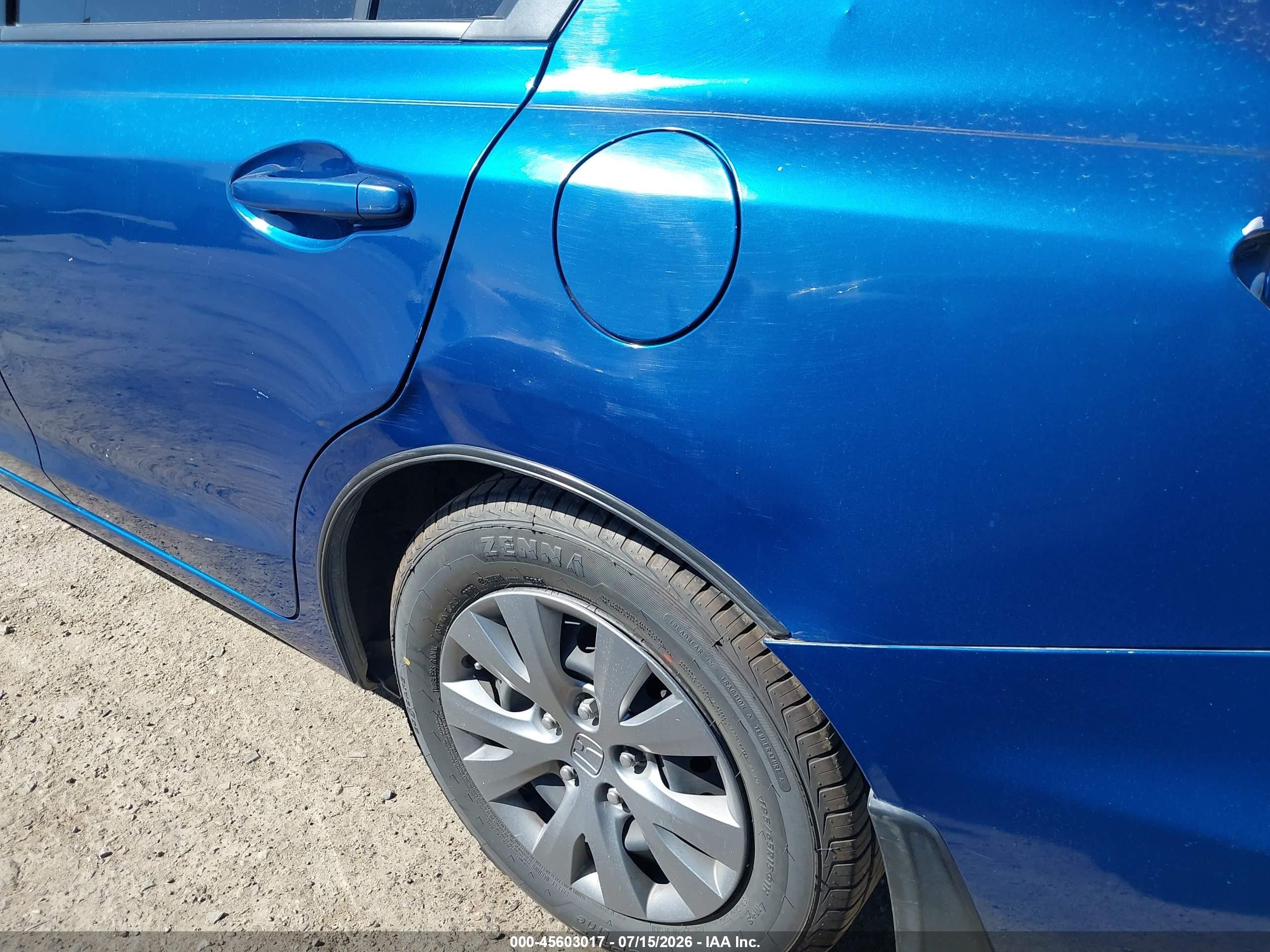 2012 Honda Civic Lx Blue vin: 19XFB2E52CE029998