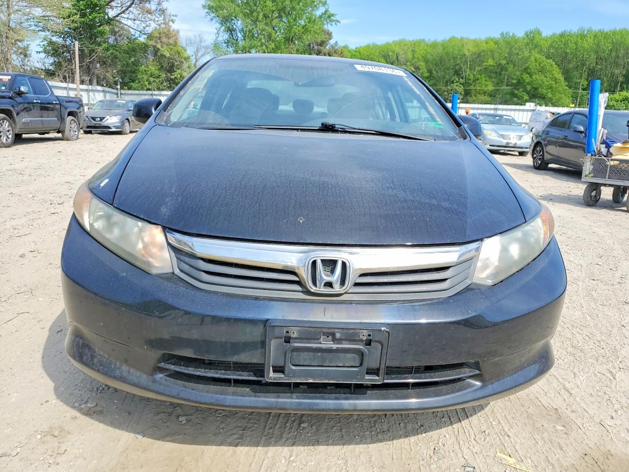 2012 Honda Civic Lx Black vin: 19XFB2E52CE064685