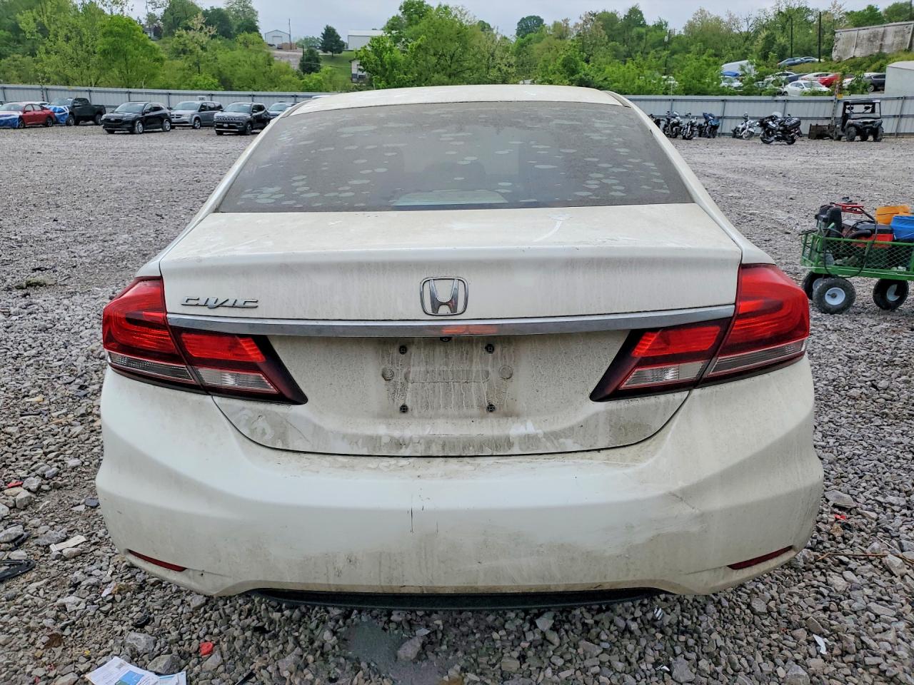 2013 Honda Civic Lx White vin: 19XFB2E52DE002298