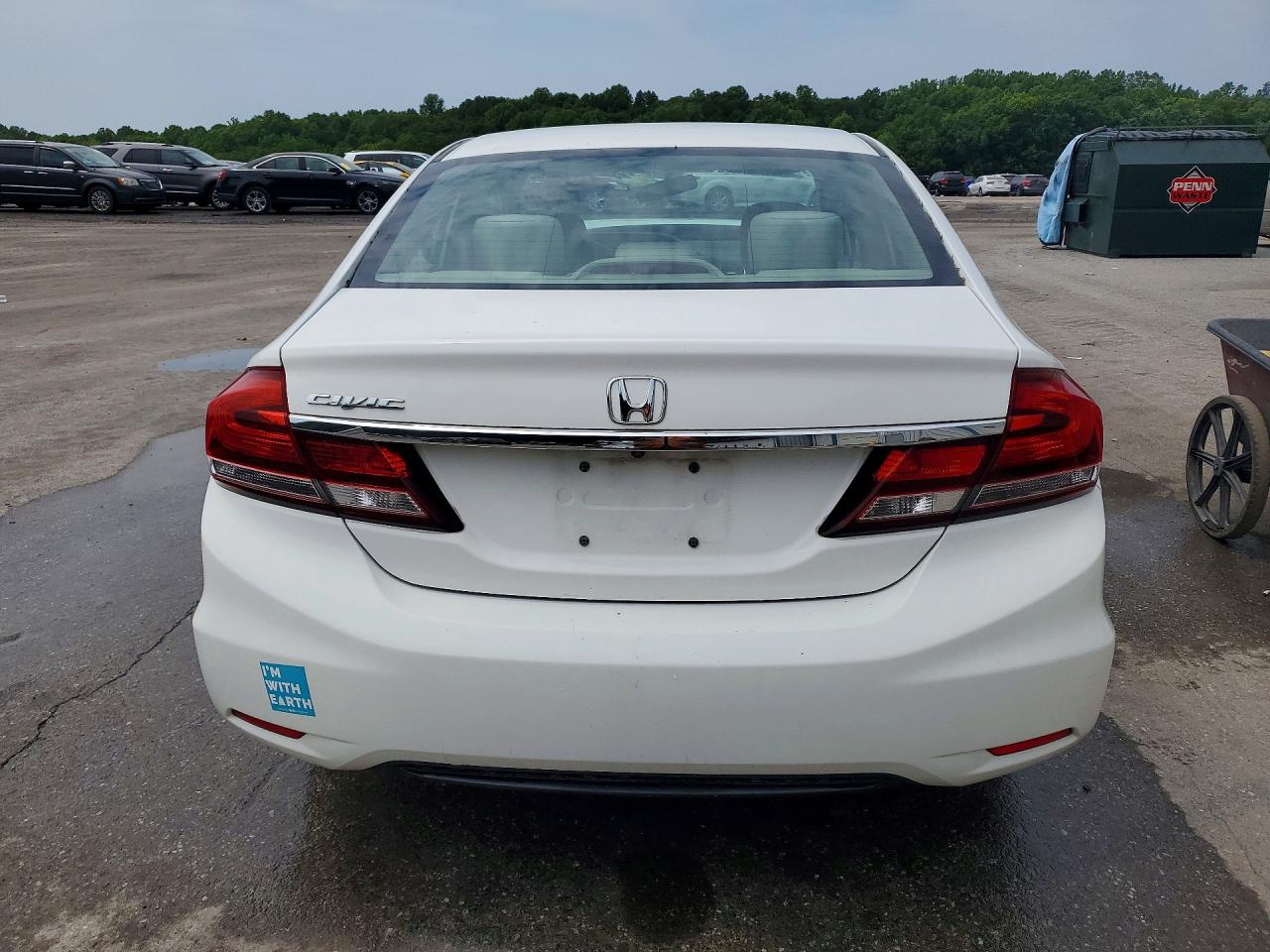2015 Honda Civic Lx White vin: 19XFB2E52FE012414