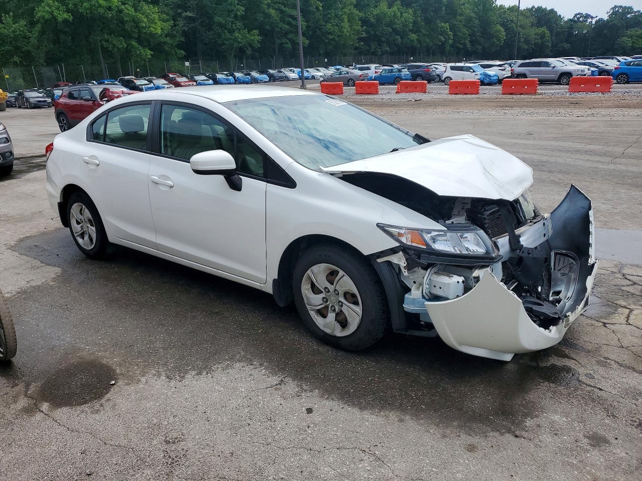 2015 Honda Civic Lx White vin: 19XFB2E52FE012414