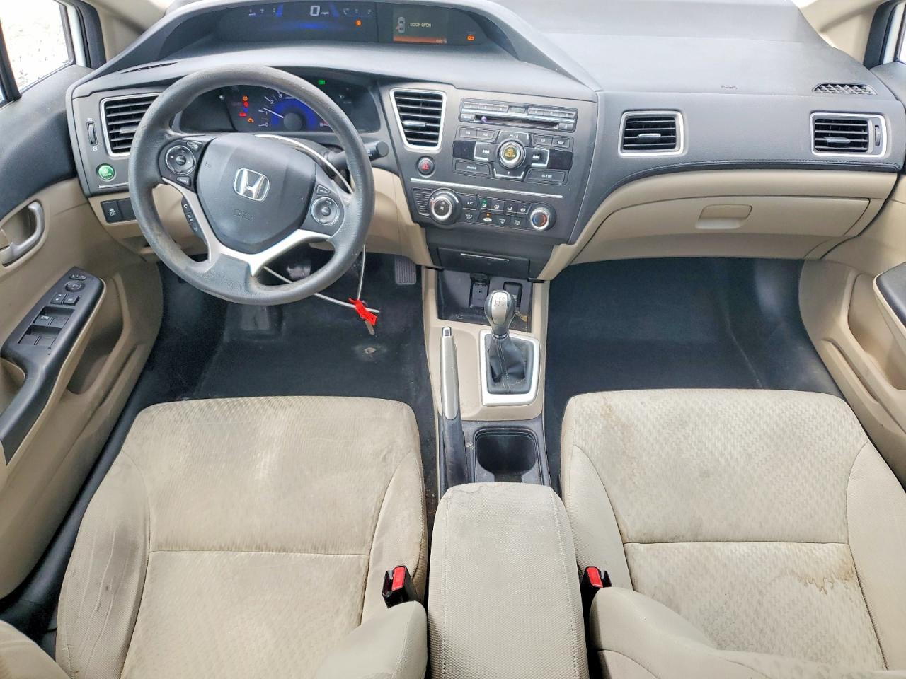 2015 Honda Civic Lx White vin: 19XFB2E52FE012414