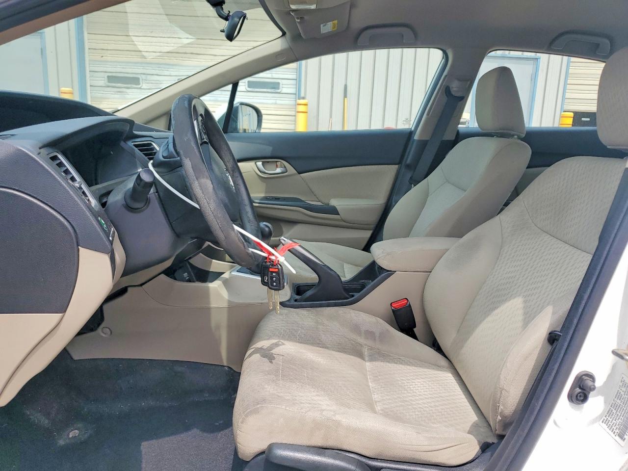 2015 Honda Civic Lx White vin: 19XFB2E52FE012414