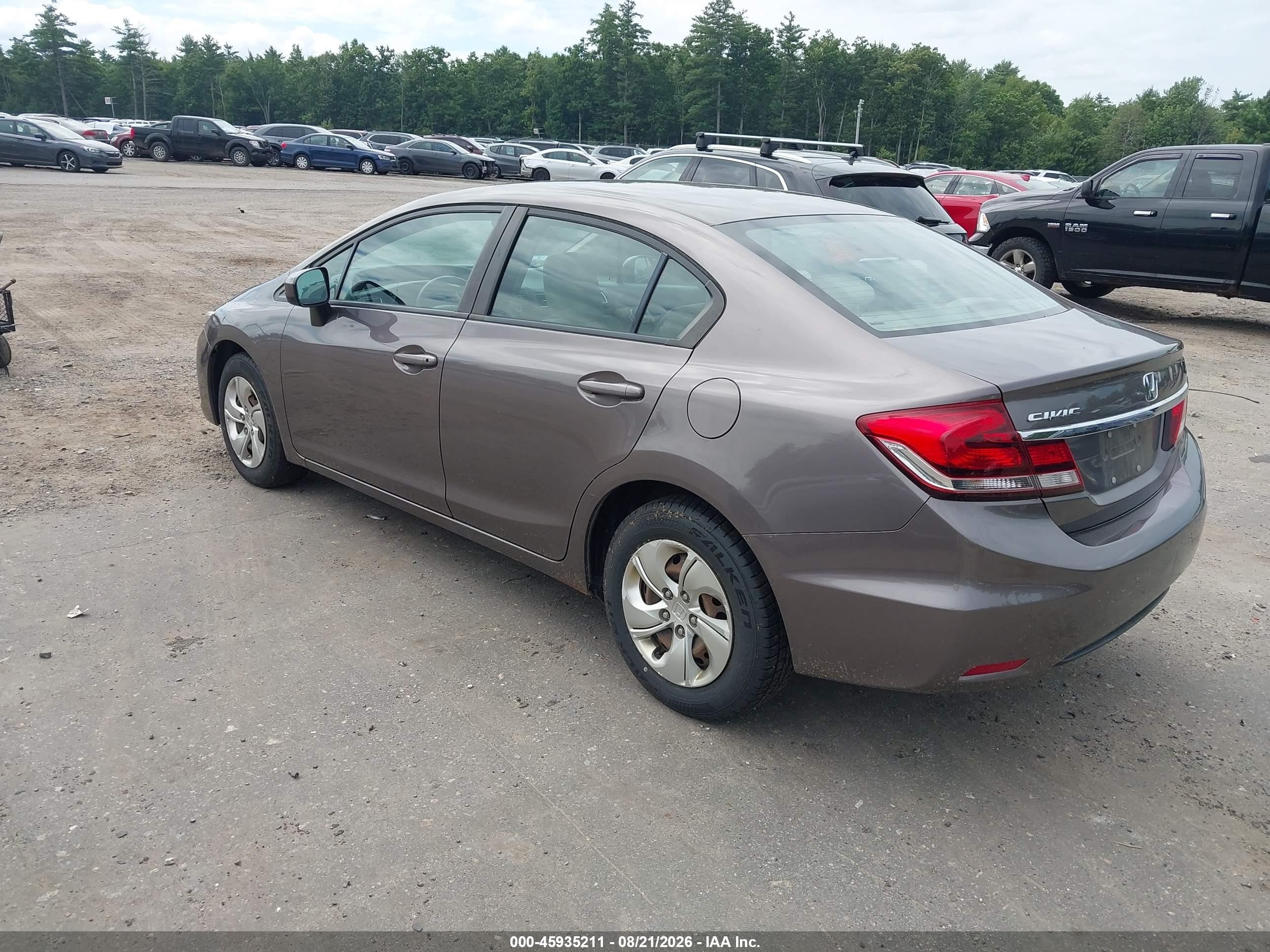 2015 Honda Civic Lx Brown vin: 19XFB2E52FE042626