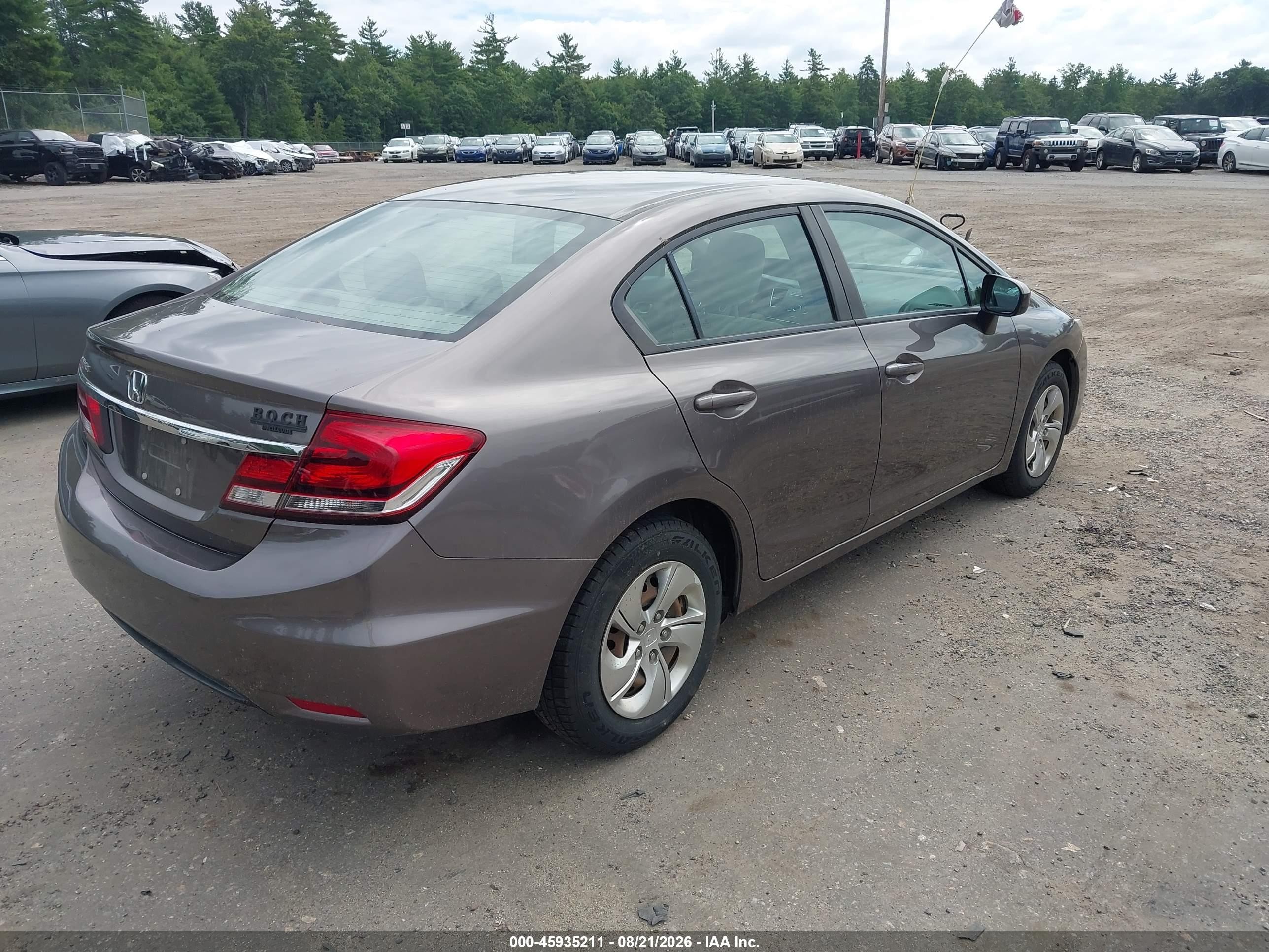 2015 Honda Civic Lx Brown vin: 19XFB2E52FE042626