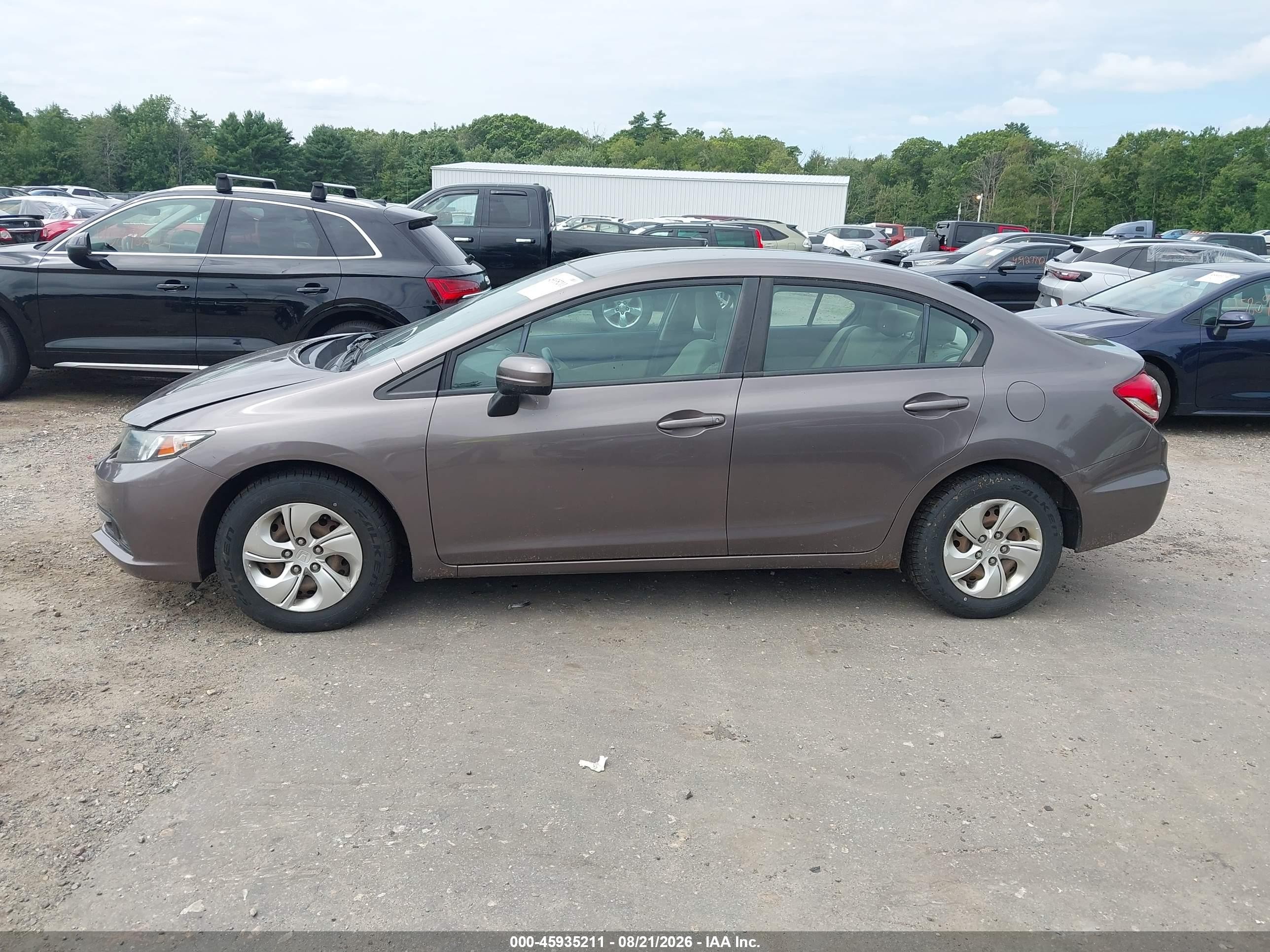 2015 Honda Civic Lx Brown vin: 19XFB2E52FE042626