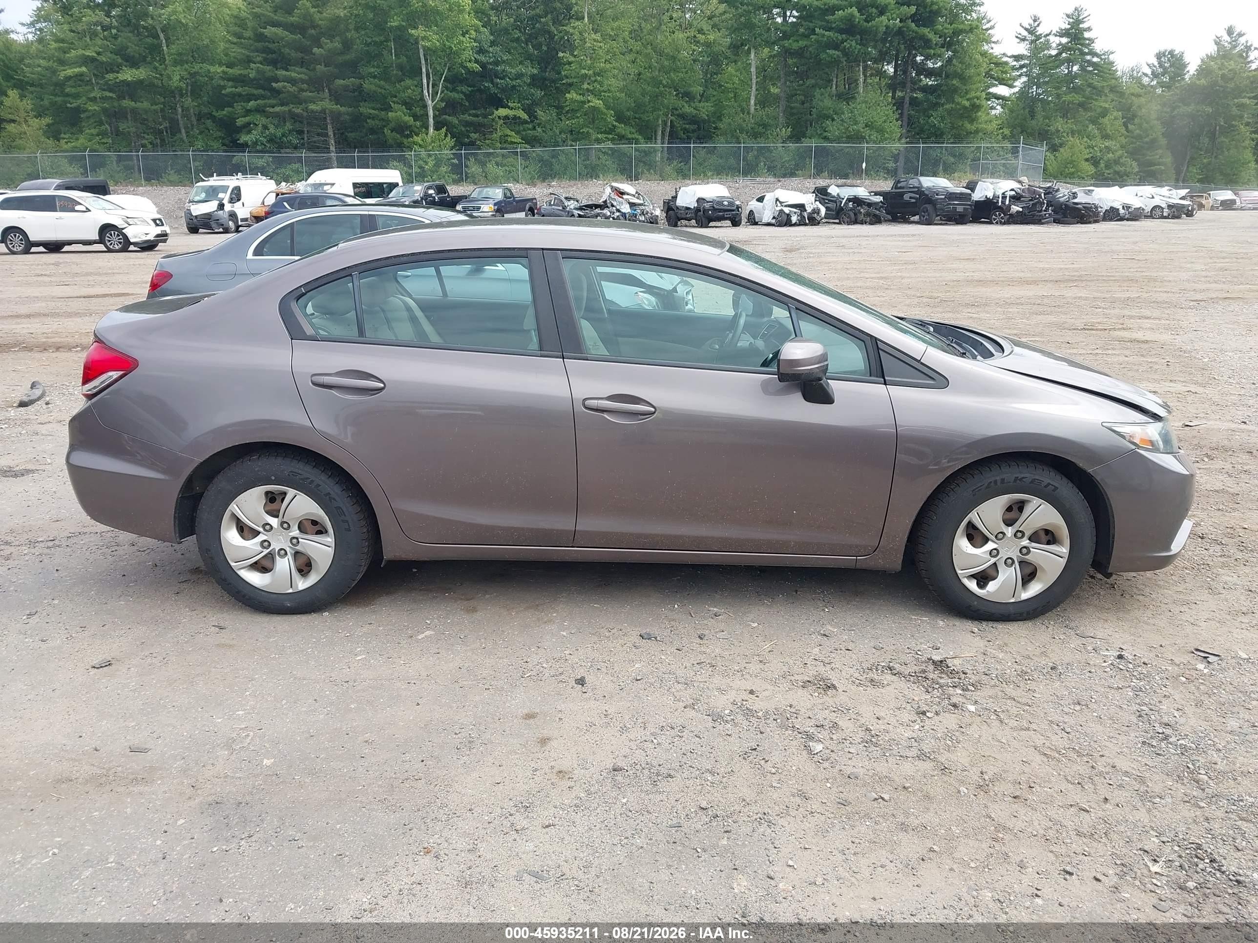 2015 Honda Civic Lx Brown vin: 19XFB2E52FE042626