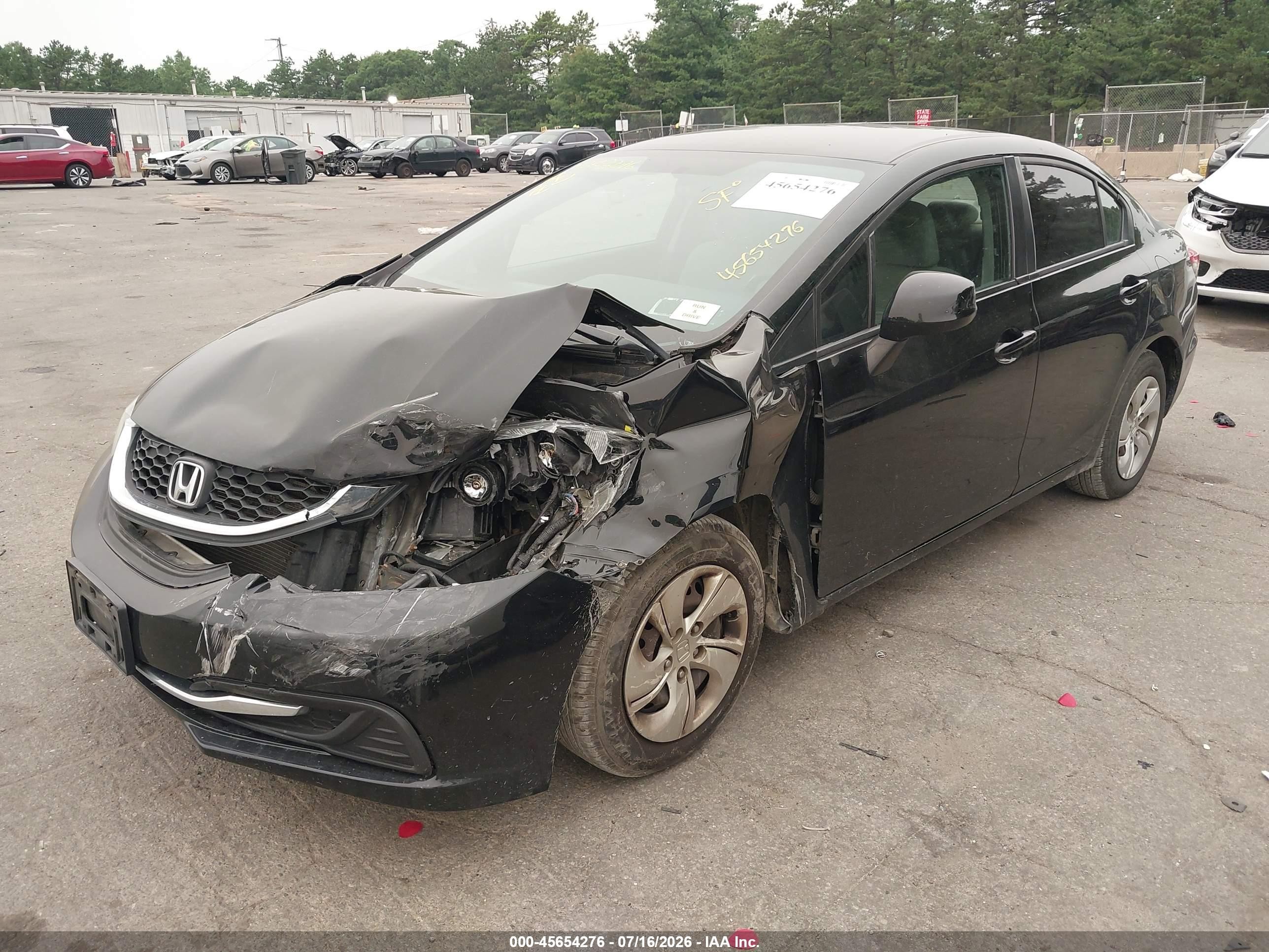 2013 Honda Civic Lx Black vin: 19XFB2E53DE069749