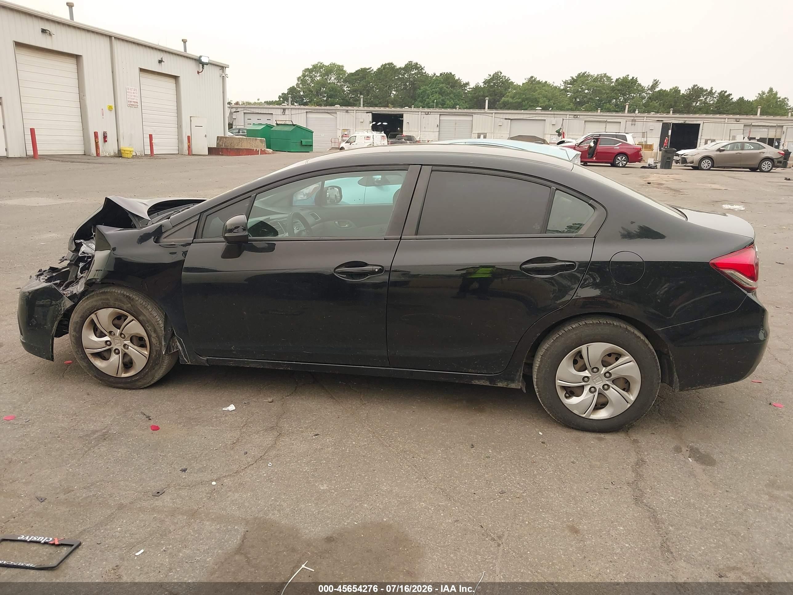 2013 Honda Civic Lx Black vin: 19XFB2E53DE069749