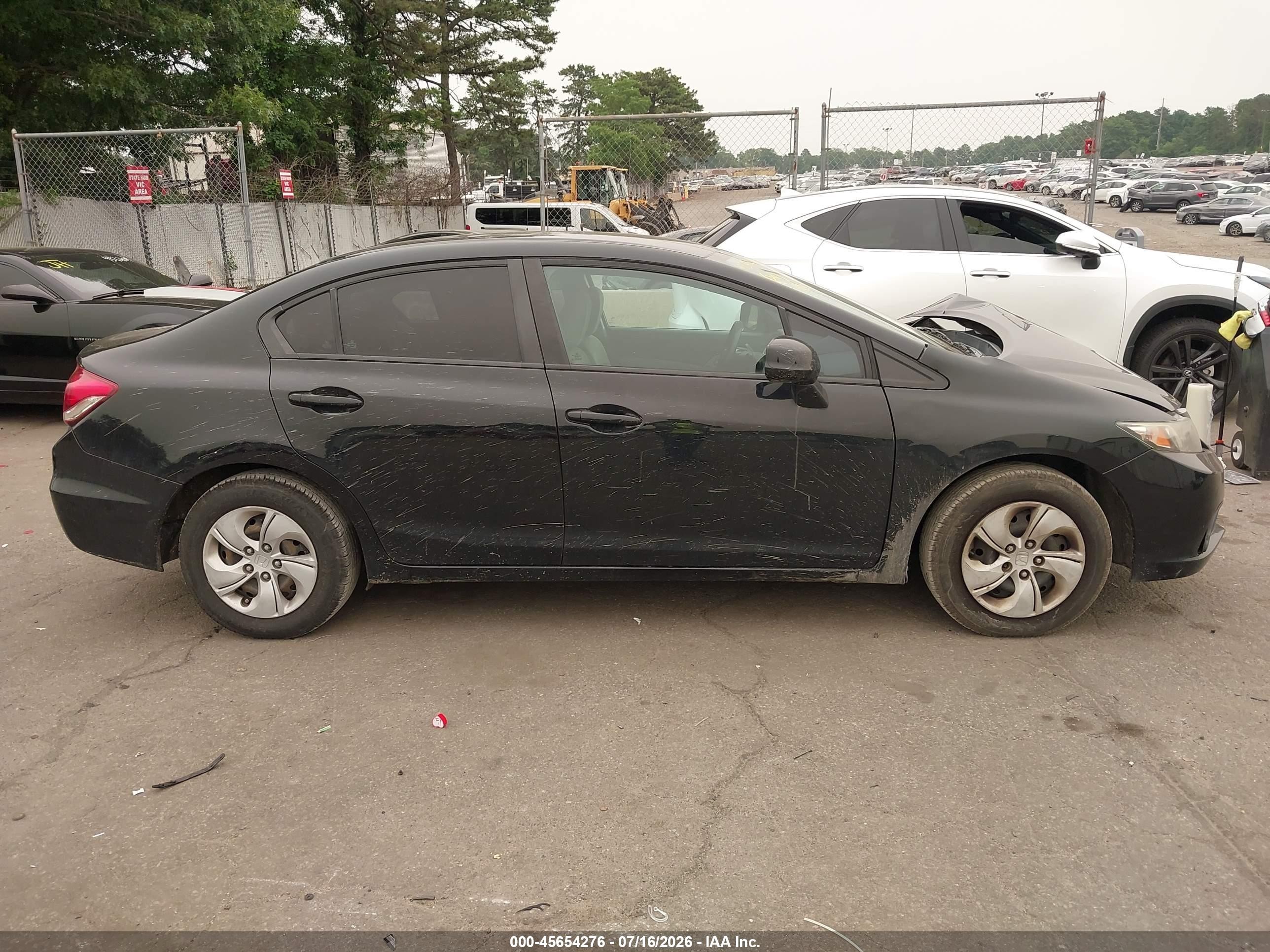 2013 Honda Civic Lx Black vin: 19XFB2E53DE069749
