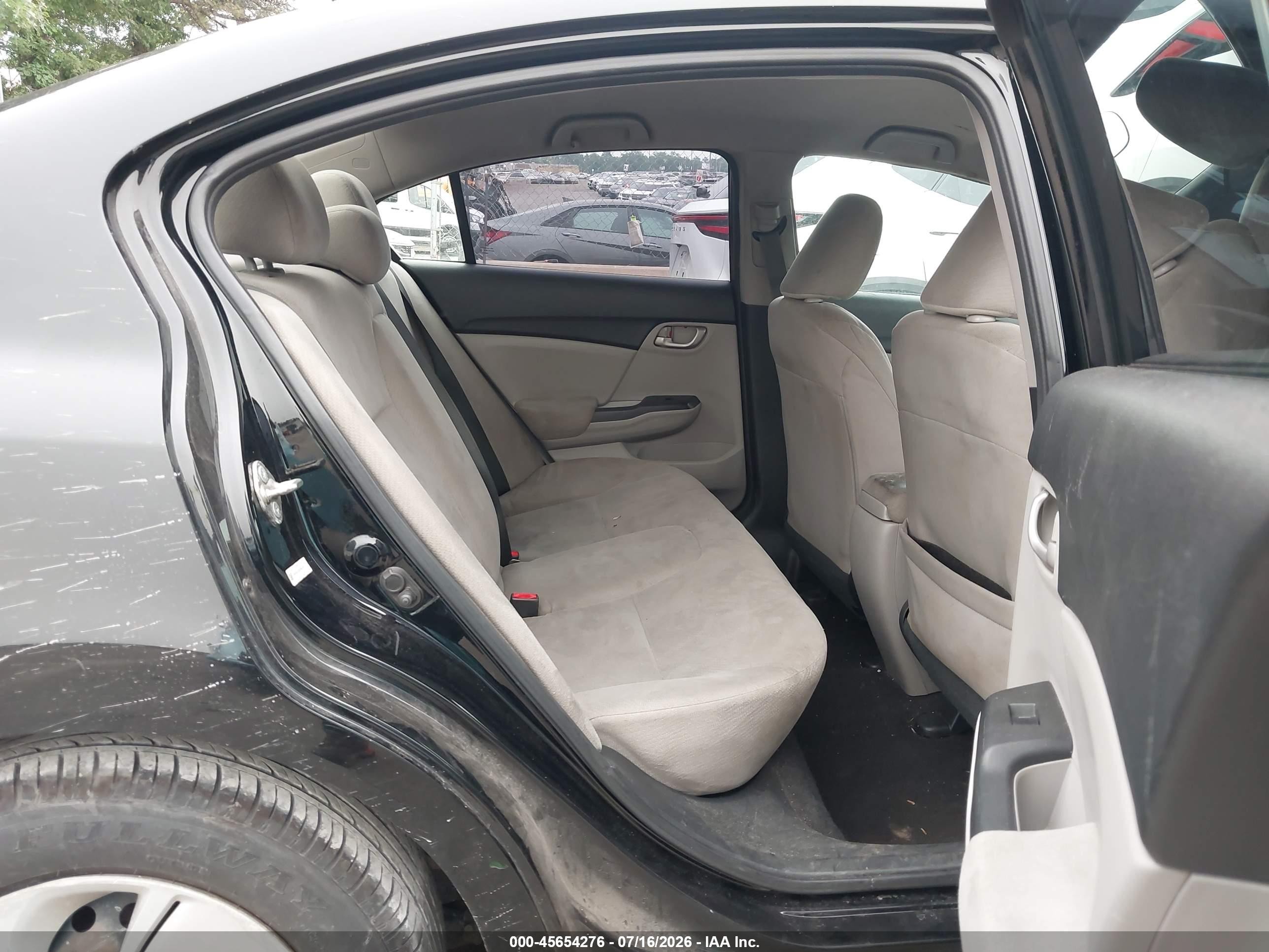 2013 Honda Civic Lx Black vin: 19XFB2E53DE069749
