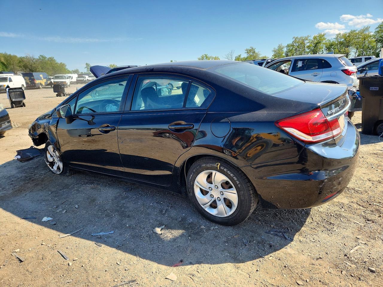 2014 Honda Civic Lx Black vin: 19XFB2E53EE076525