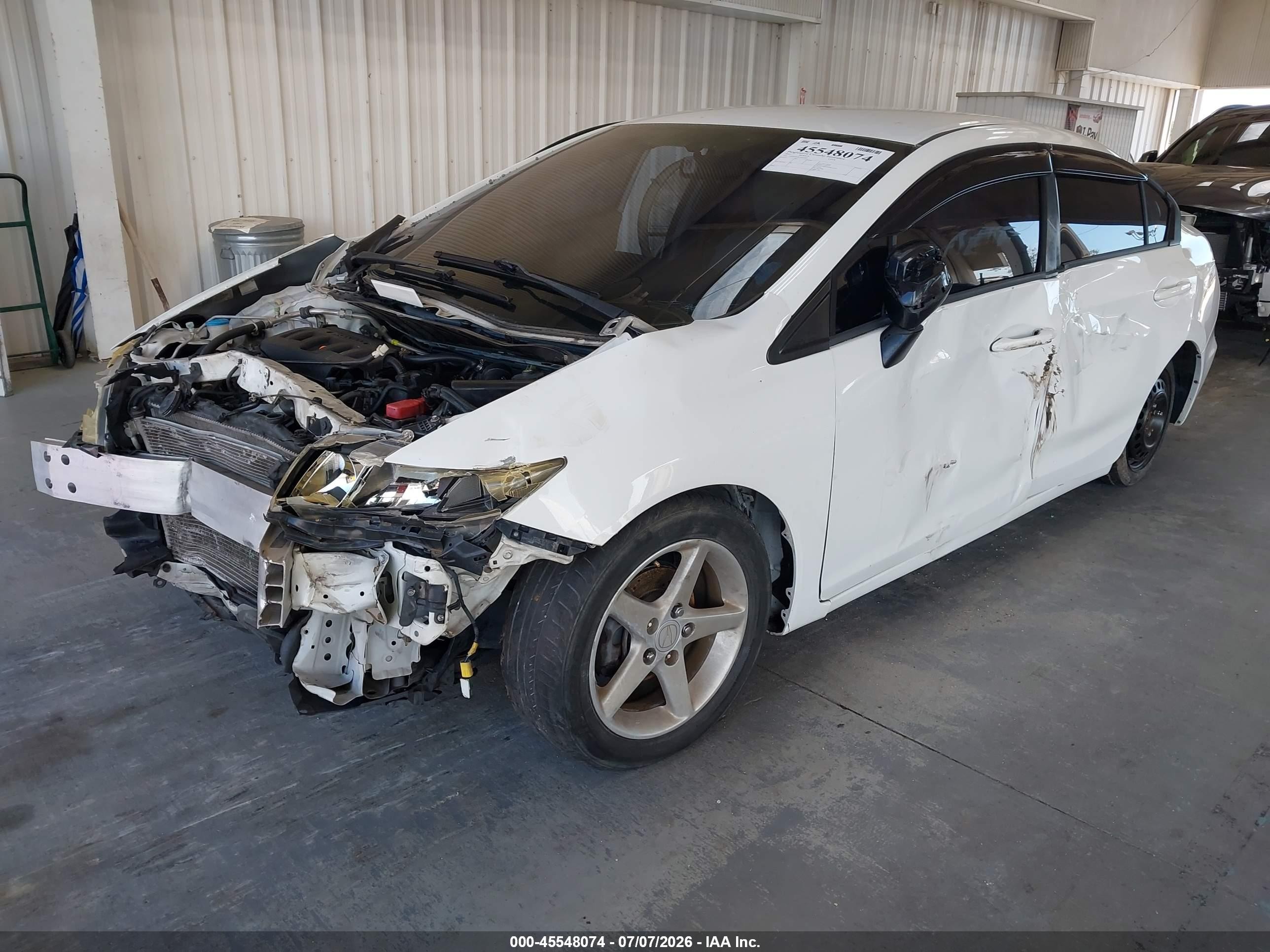 2012 Honda Civic Lx White vin: 19XFB2E54CE005069
