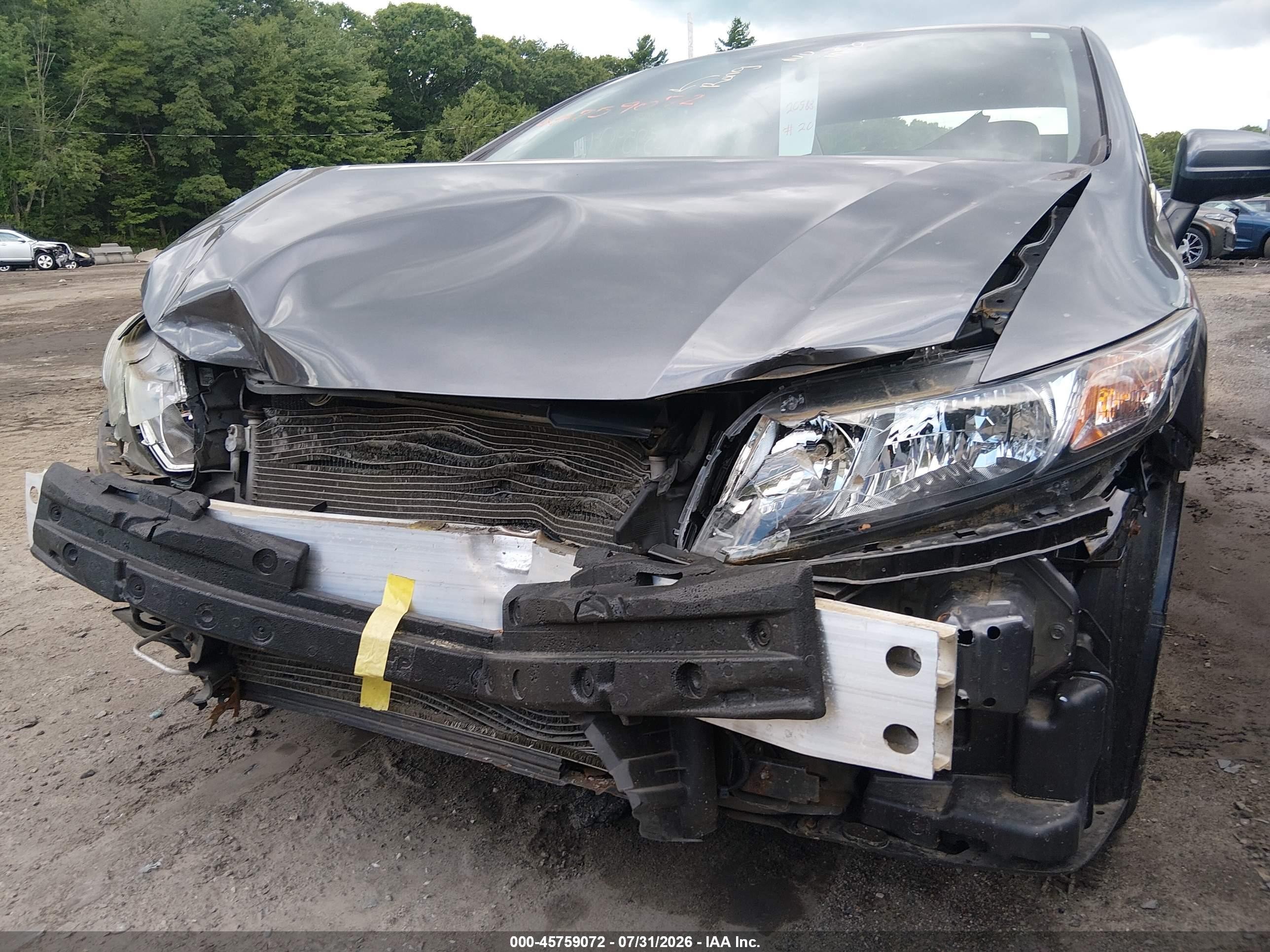 2014 Honda Civic Lx Серый vin: 19XFB2E54EE049303