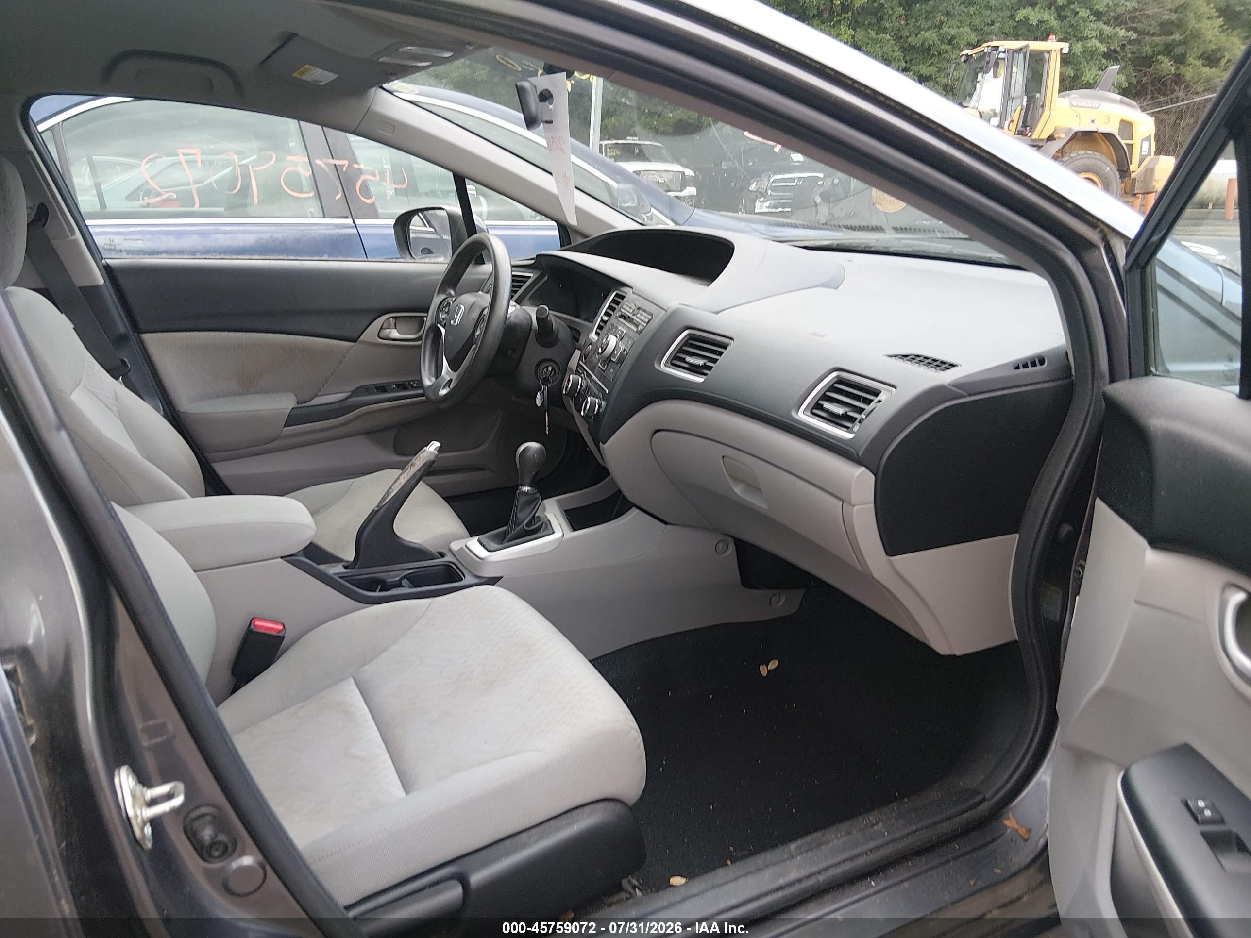 2014 Honda Civic Lx Серый vin: 19XFB2E54EE049303