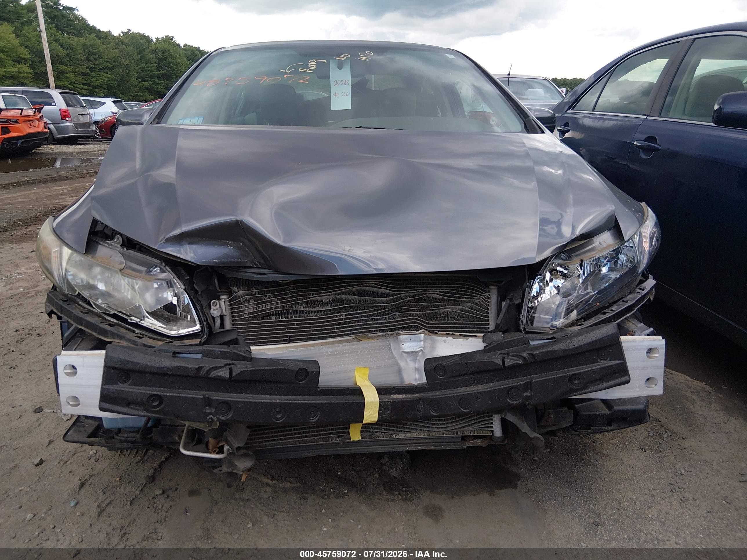 2014 Honda Civic Lx Серый vin: 19XFB2E54EE049303