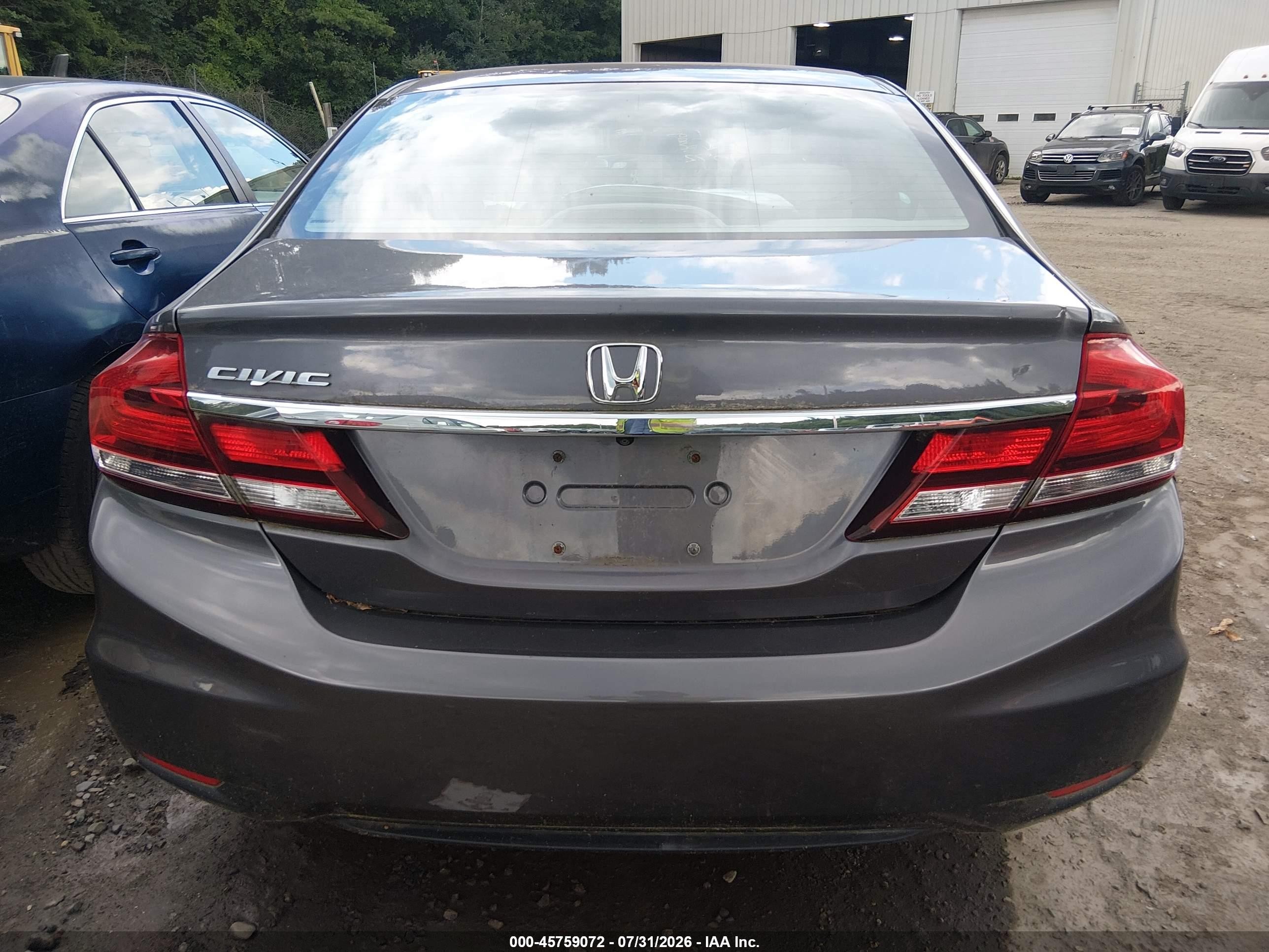 2014 Honda Civic Lx Серый vin: 19XFB2E54EE049303