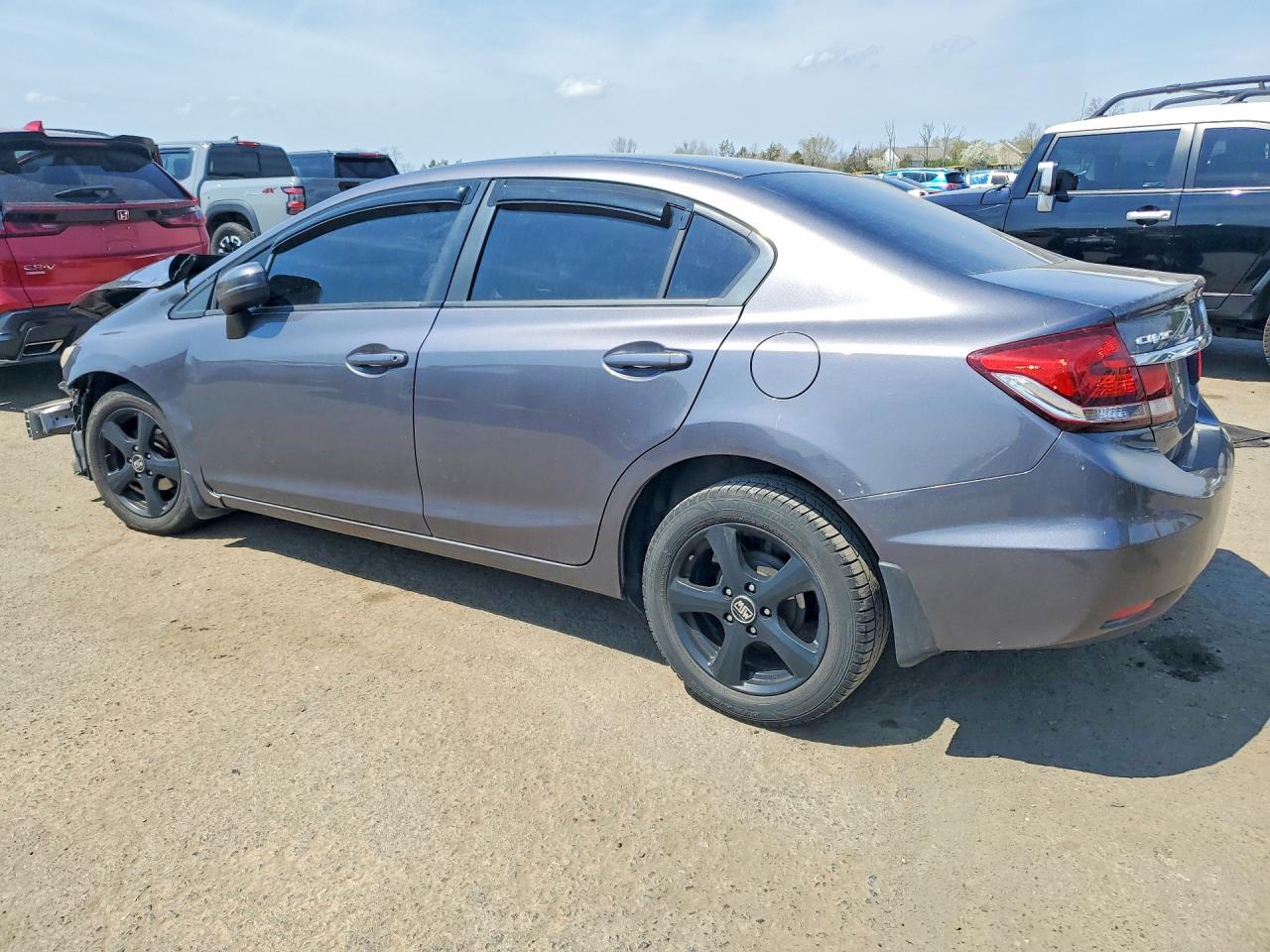 2015 Honda Civic Lx Gray vin: 19XFB2E54FE047374