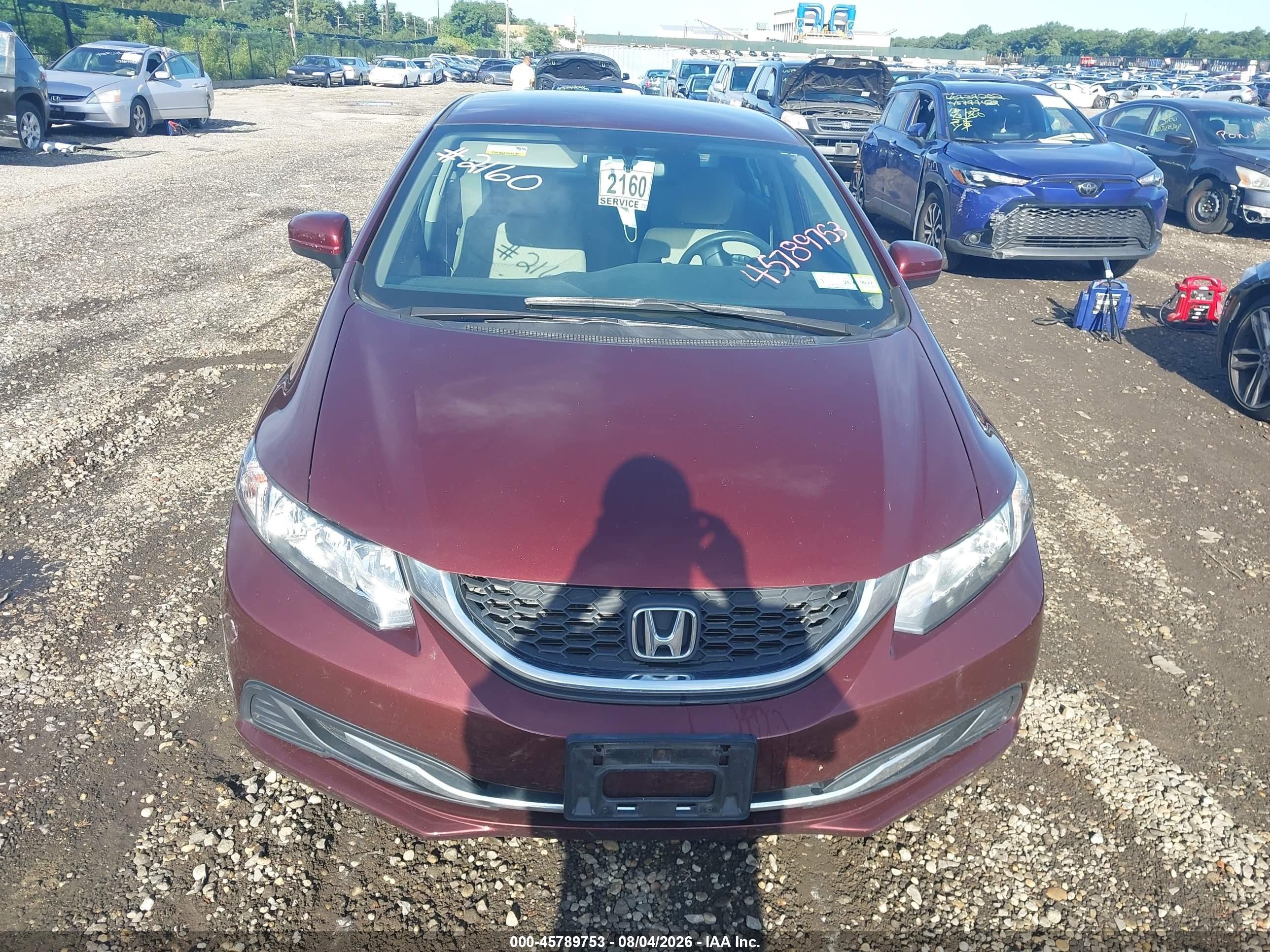 2015 Honda Civic Lx Brown vin: 19XFB2E54FE071500