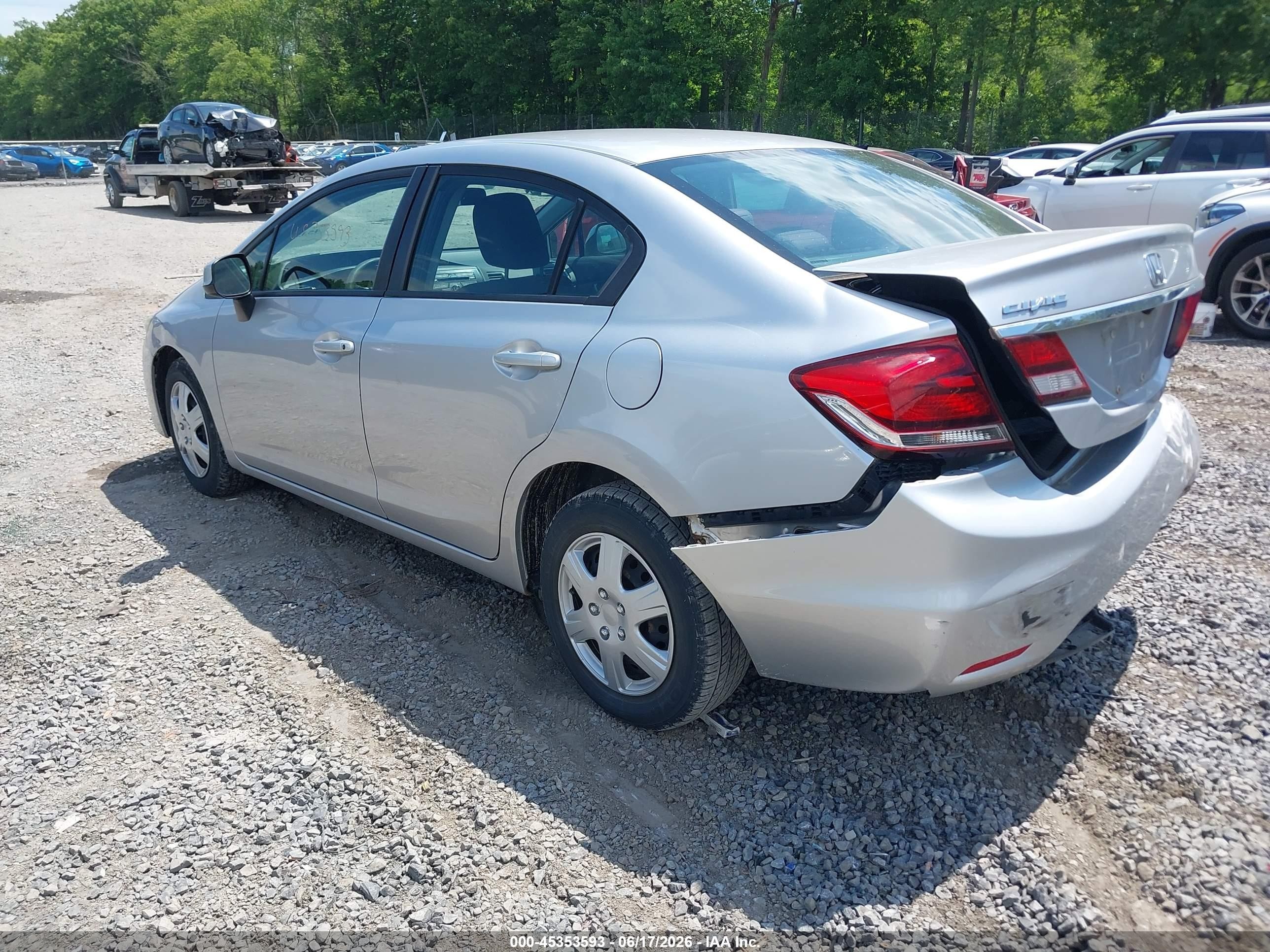 2013 Honda Civic Lx Silver vin: 19XFB2E55DE047171