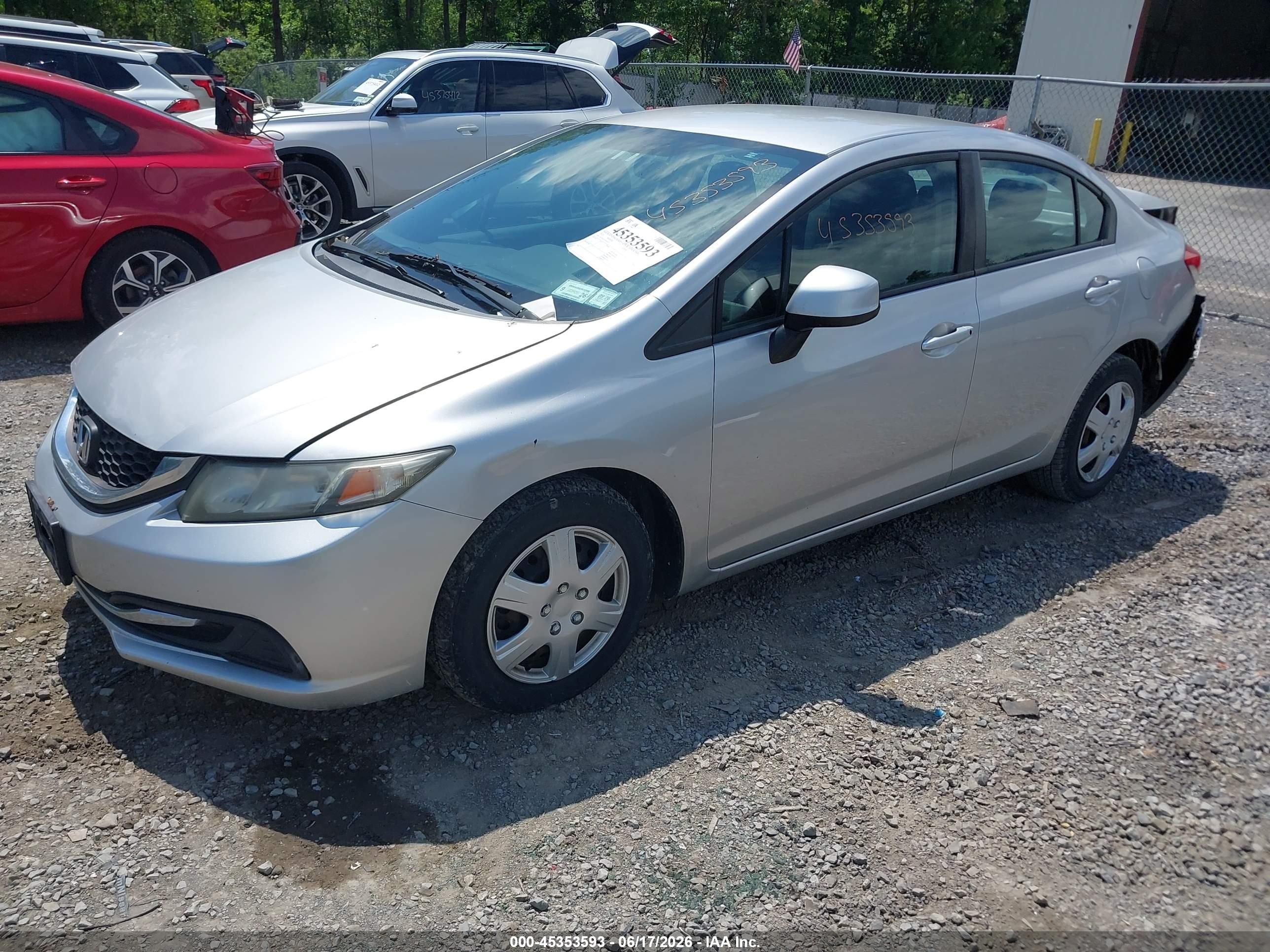 2013 Honda Civic Lx Silver vin: 19XFB2E55DE047171