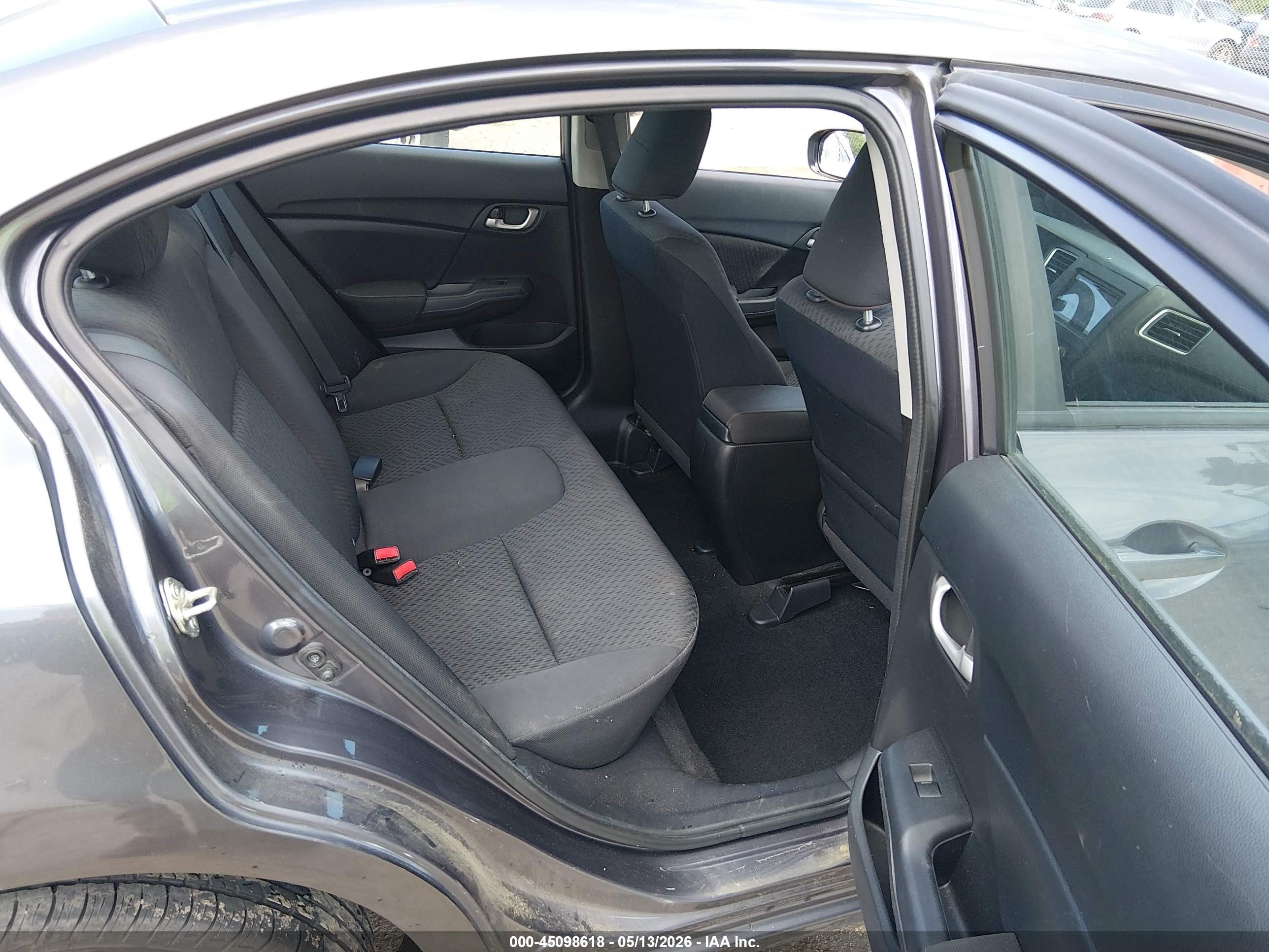 2014 Honda Civic Lx Gray vin: 19XFB2E55EE045356