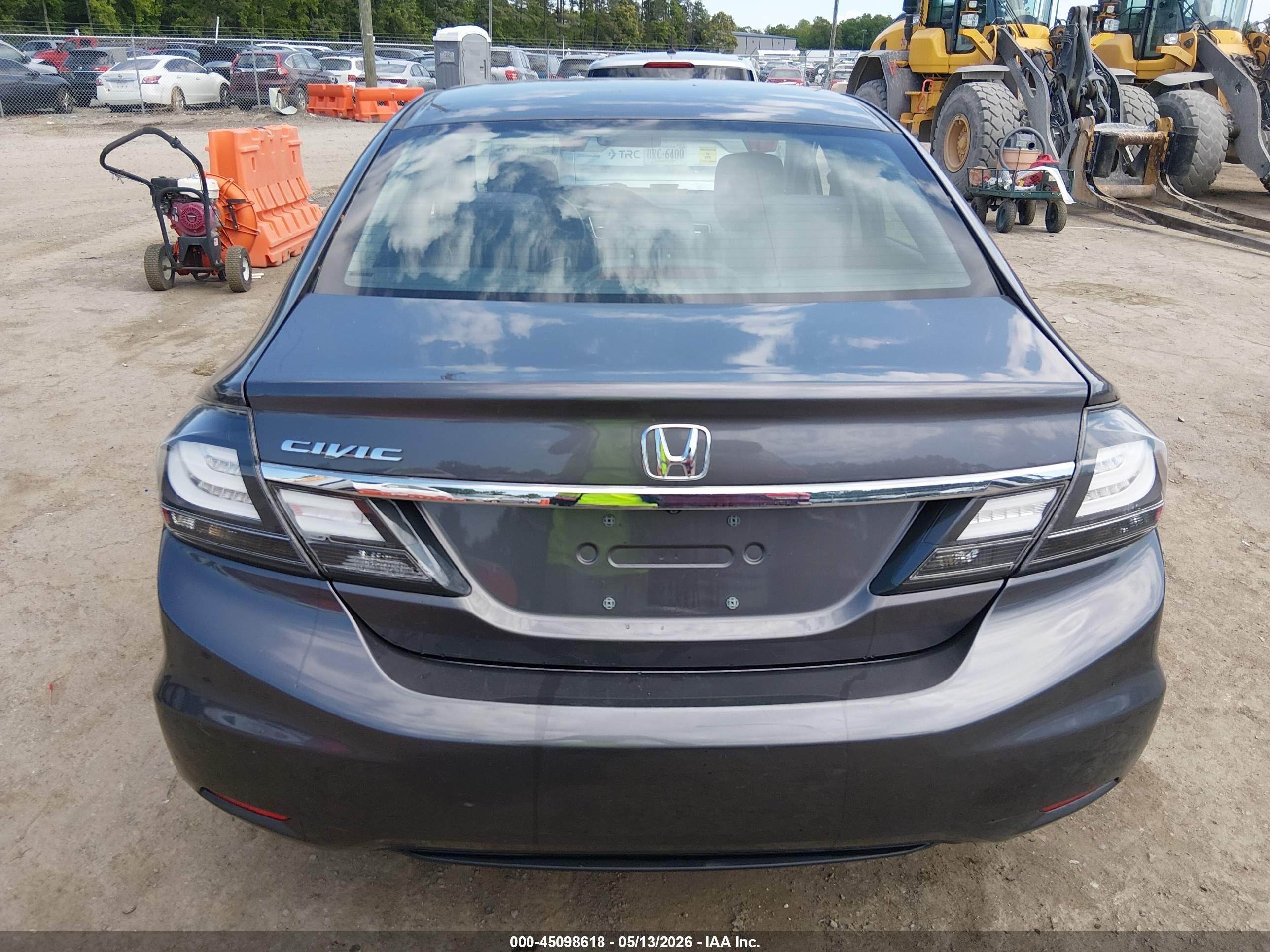 2014 Honda Civic Lx Gray vin: 19XFB2E55EE045356