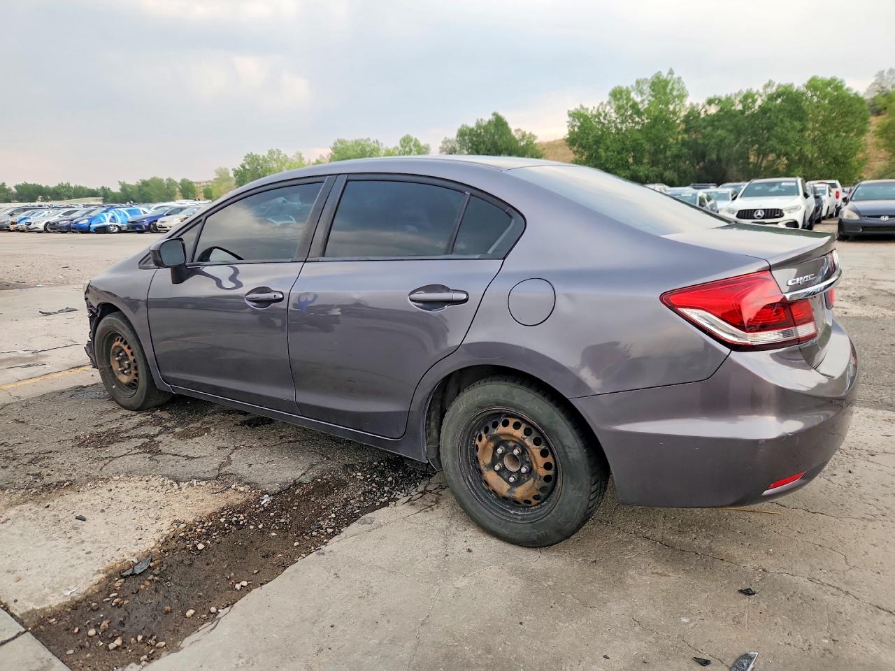 2014 Honda Civic Lx Gray vin: 19XFB2E55EE078616