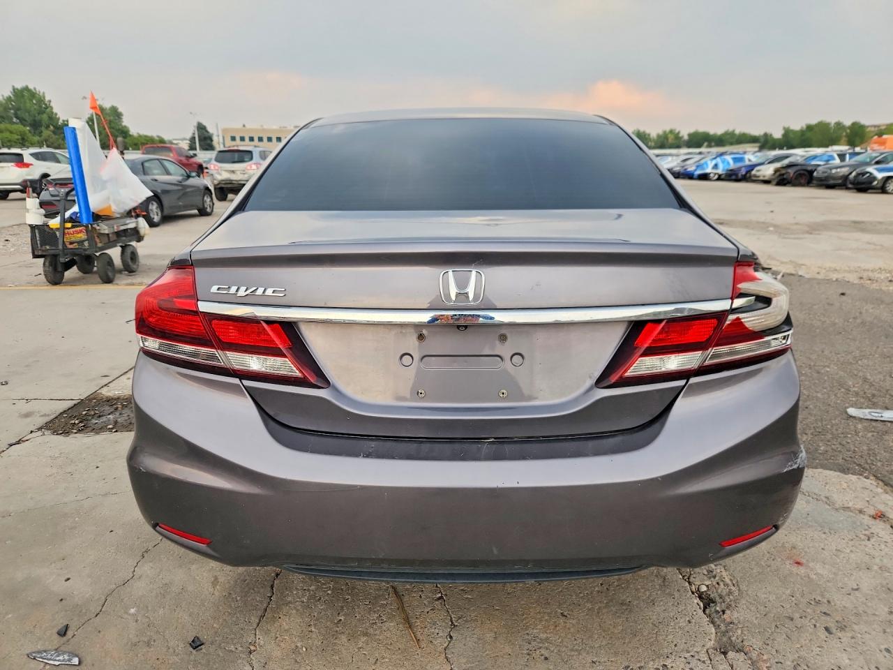 2014 Honda Civic Lx Gray vin: 19XFB2E55EE078616
