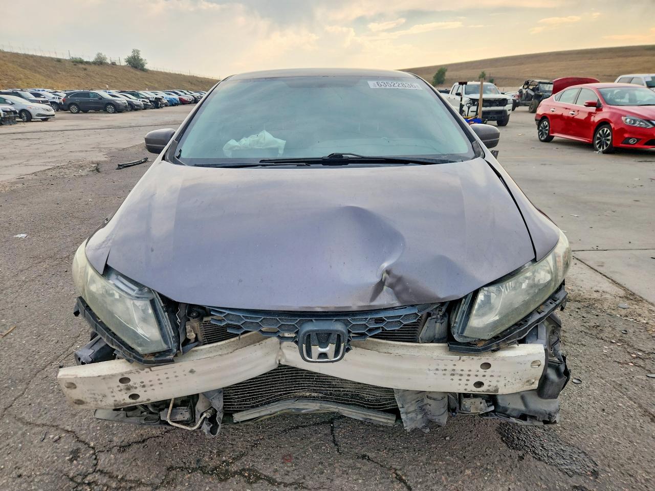2014 Honda Civic Lx Gray vin: 19XFB2E55EE078616