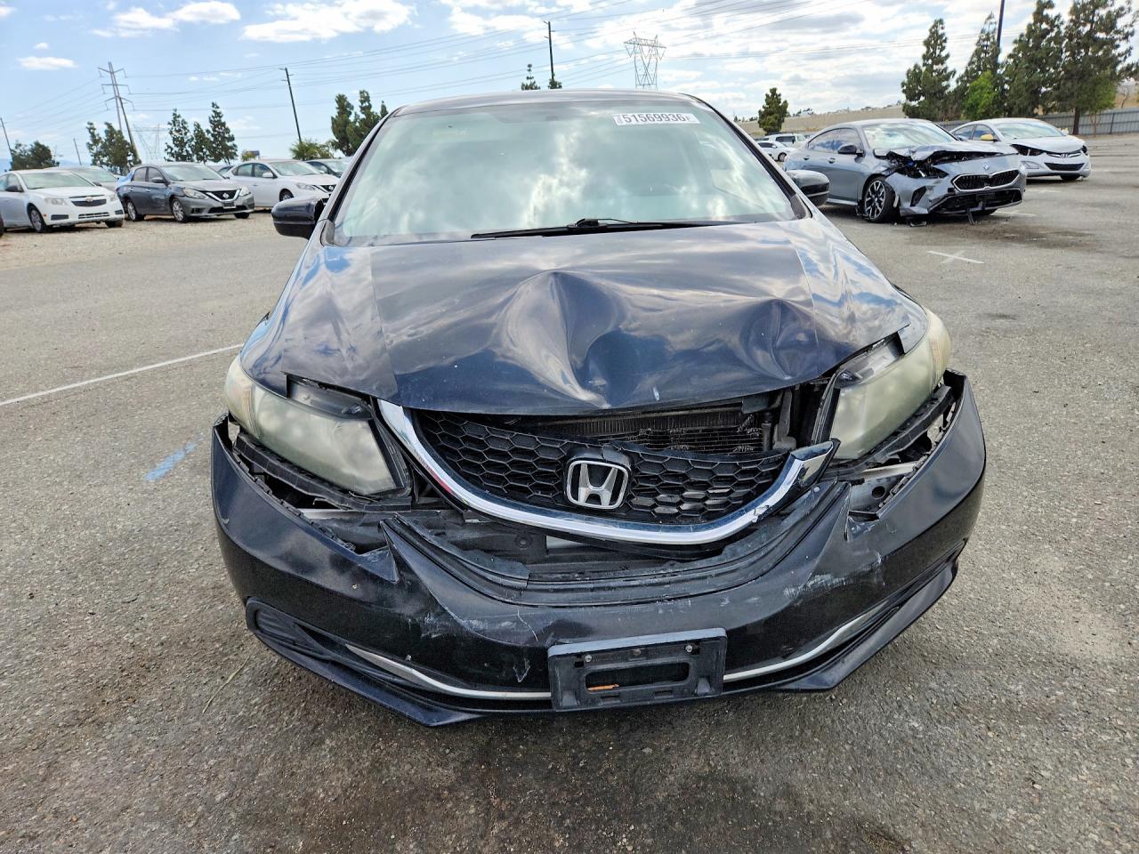 2015 Honda Civic Lx Black vin: 19XFB2E55FE016425