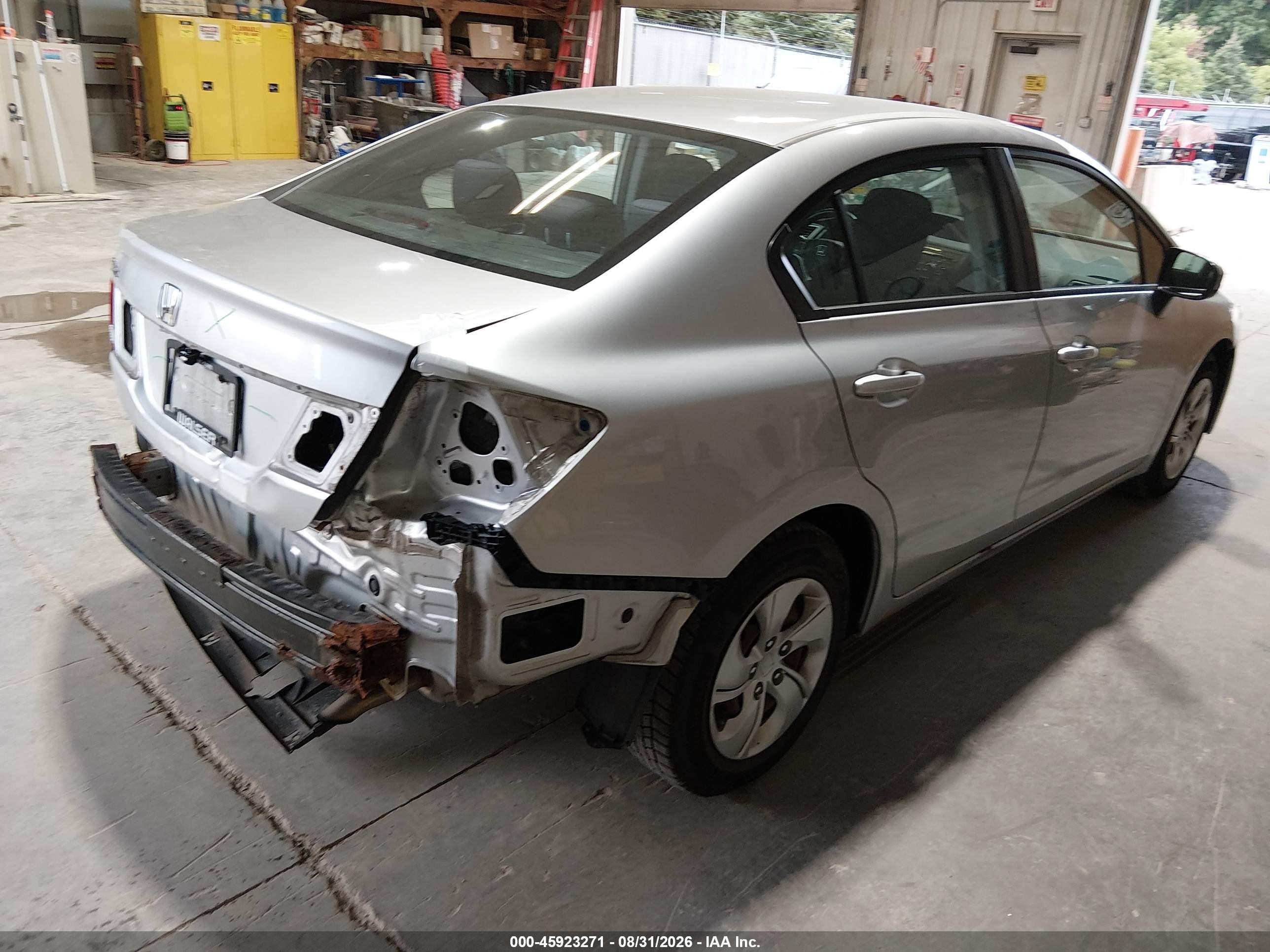 2015 Honda Civic Lx Silver vin: 19XFB2E55FE038960