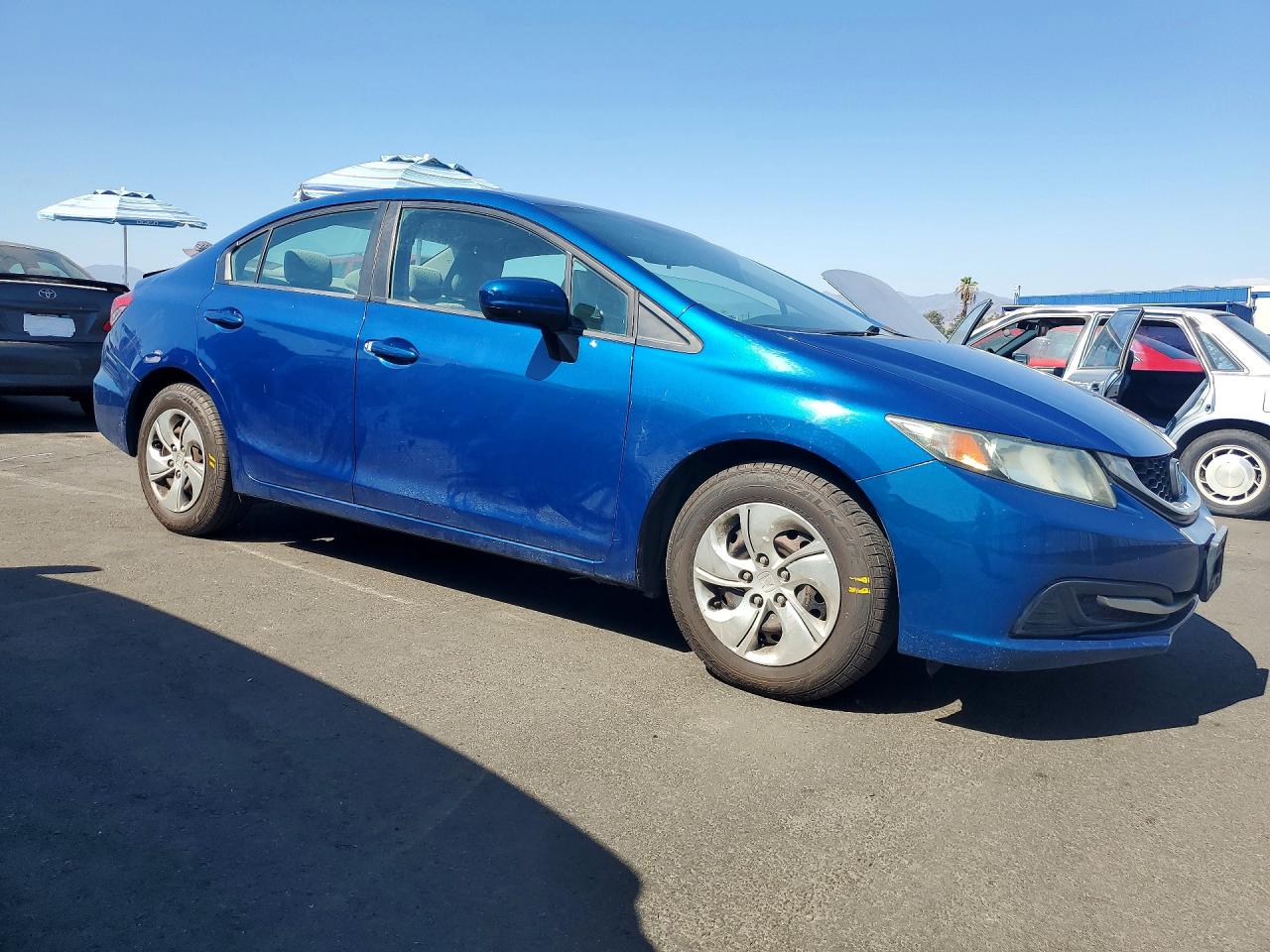 2015 Honda Civic Lx Blue vin: 19XFB2E55FE041874