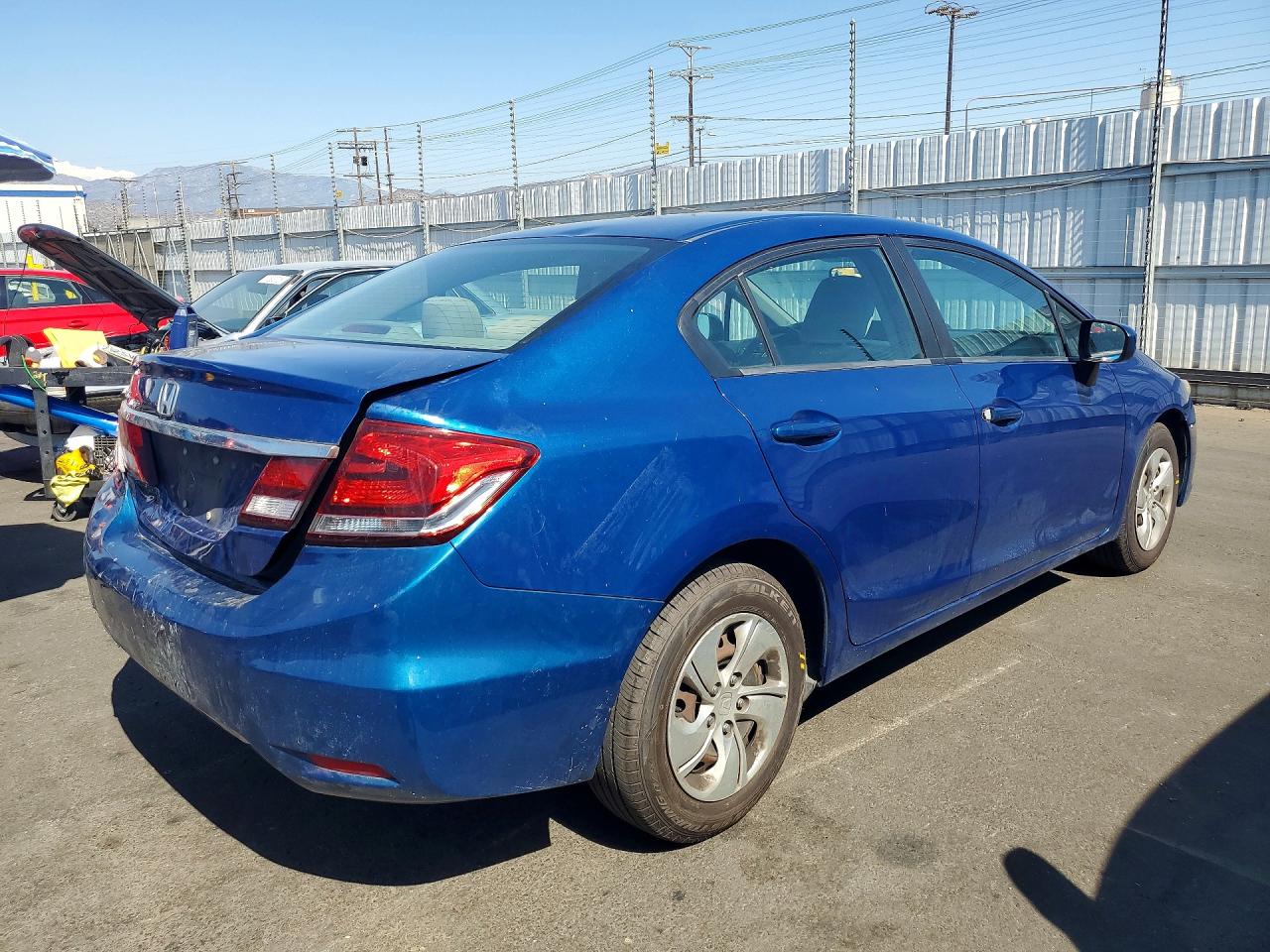 2015 Honda Civic Lx Blue vin: 19XFB2E55FE041874