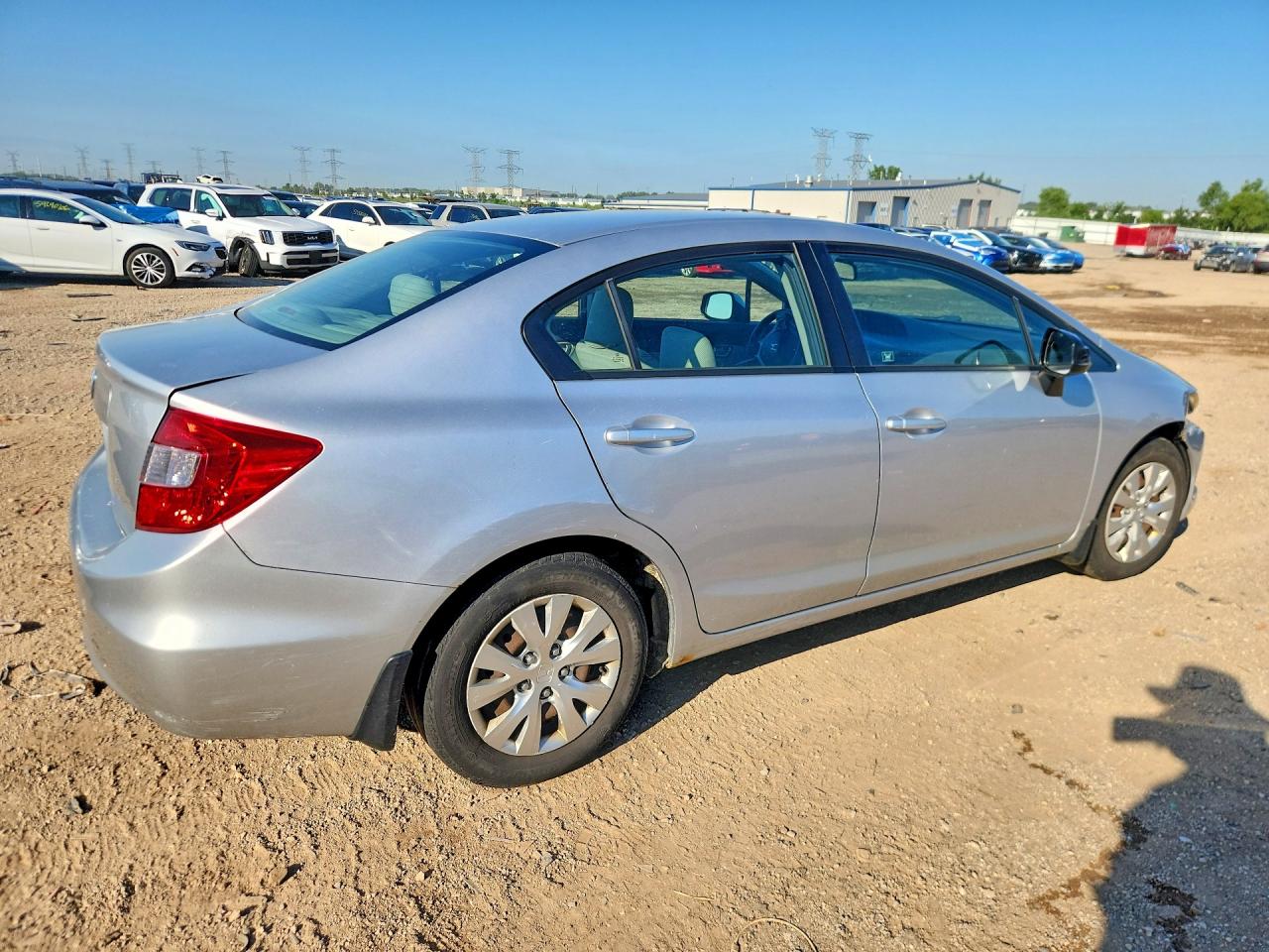 2012 Honda Civic Lx Silver vin: 19XFB2E56CE005381