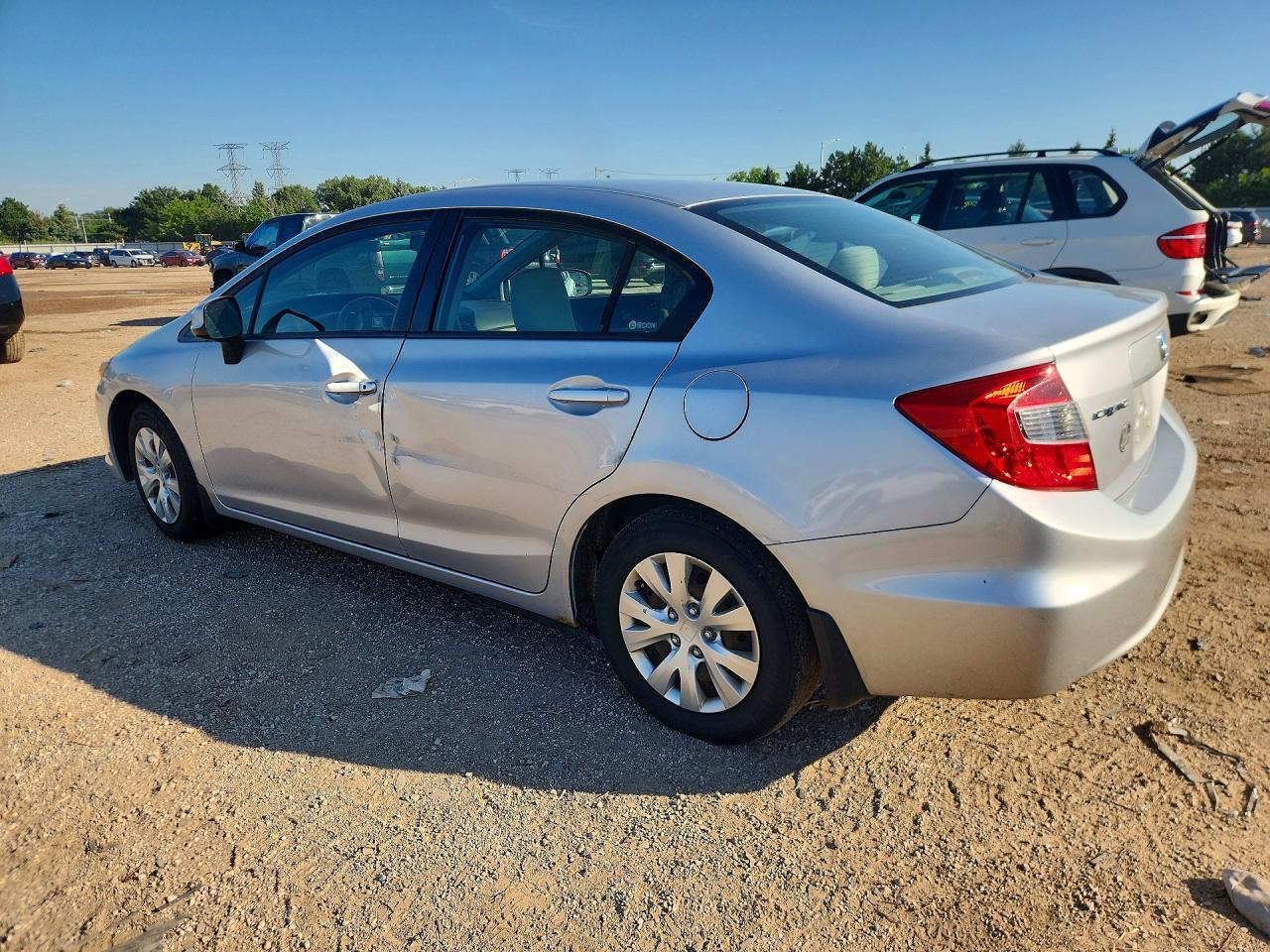2012 Honda Civic Lx Silver vin: 19XFB2E56CE005381