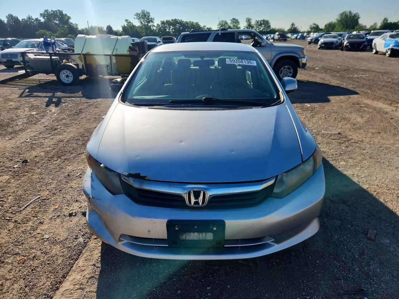 2012 Honda Civic Lx Silver vin: 19XFB2E56CE005381