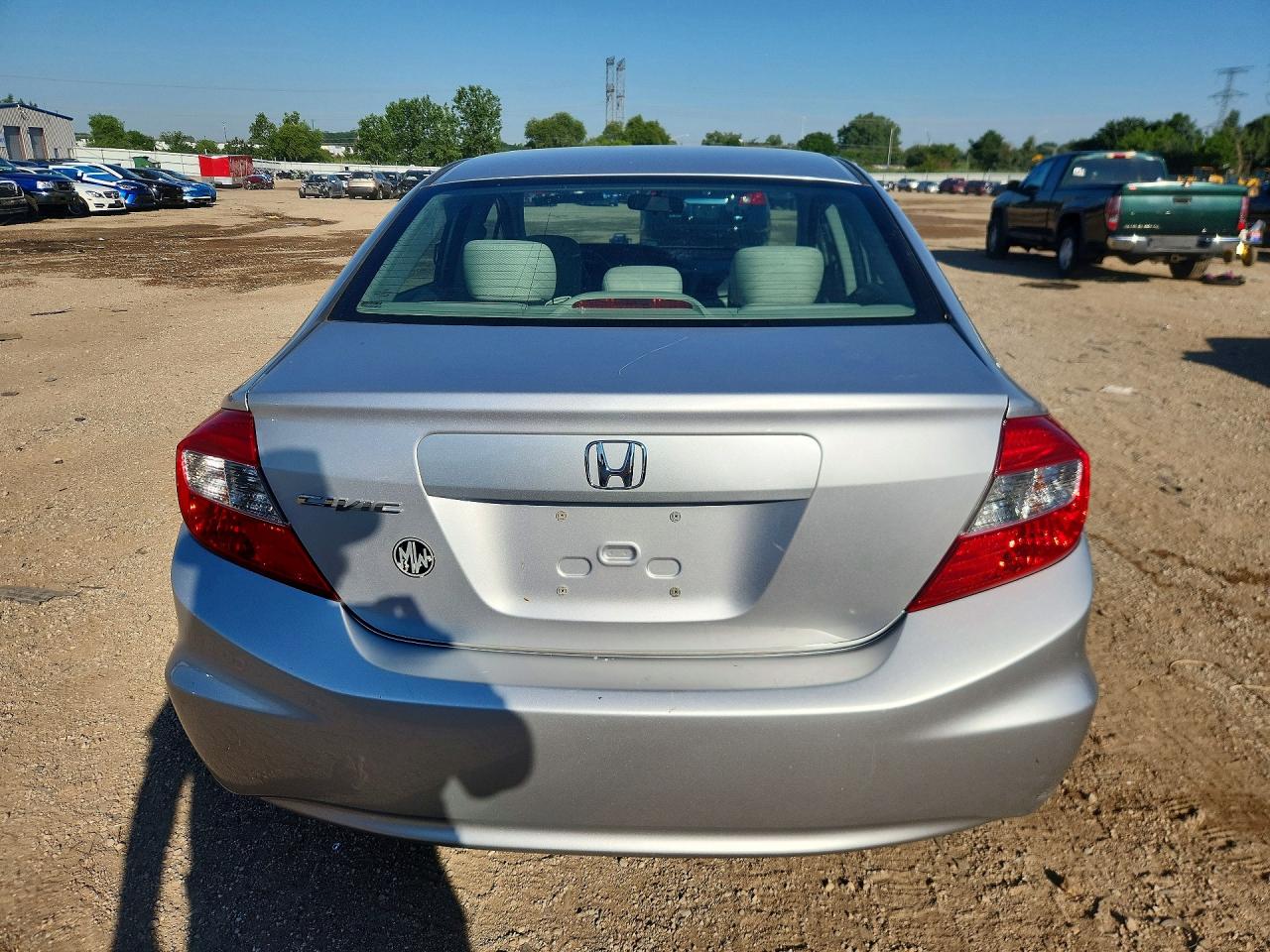 2012 Honda Civic Lx Silver vin: 19XFB2E56CE005381