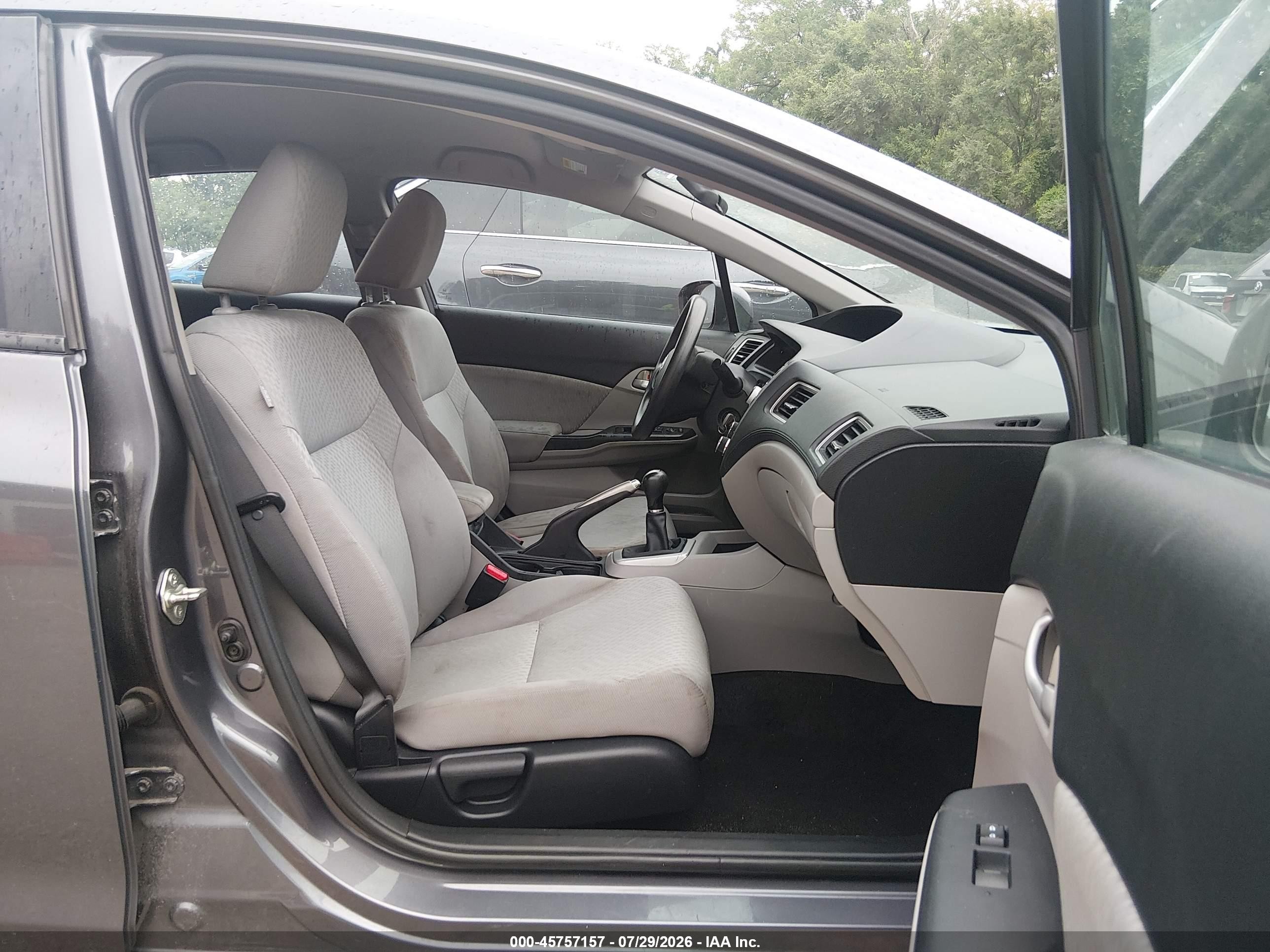 2014 Honda Civic Lx Gray vin: 19XFB2E56EE001897