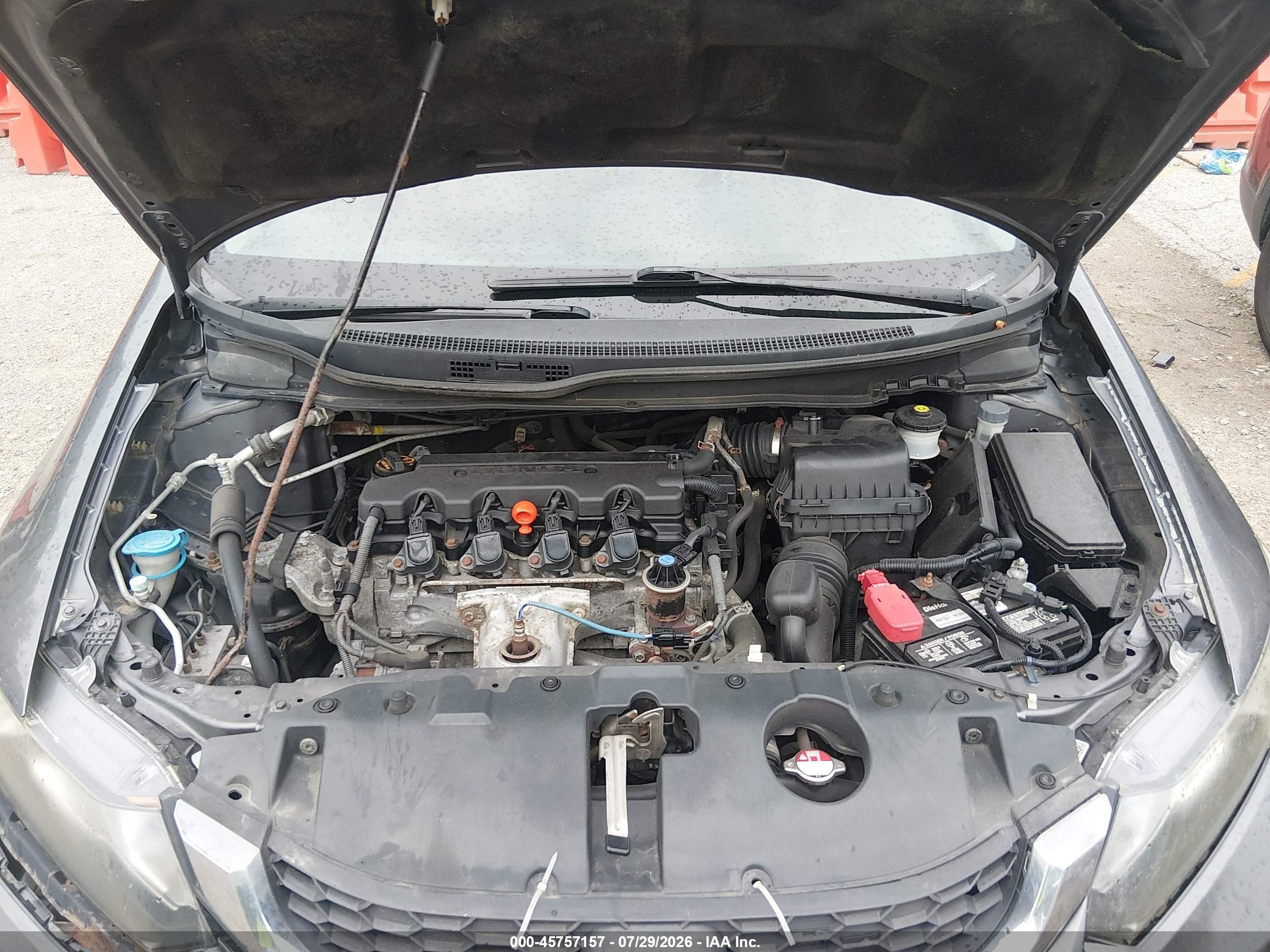2014 Honda Civic Lx Gray vin: 19XFB2E56EE001897