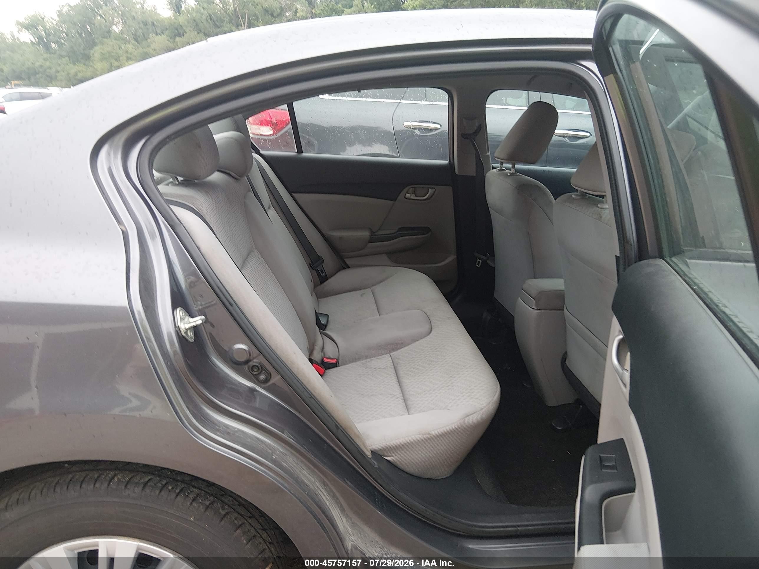 2014 Honda Civic Lx Gray vin: 19XFB2E56EE001897