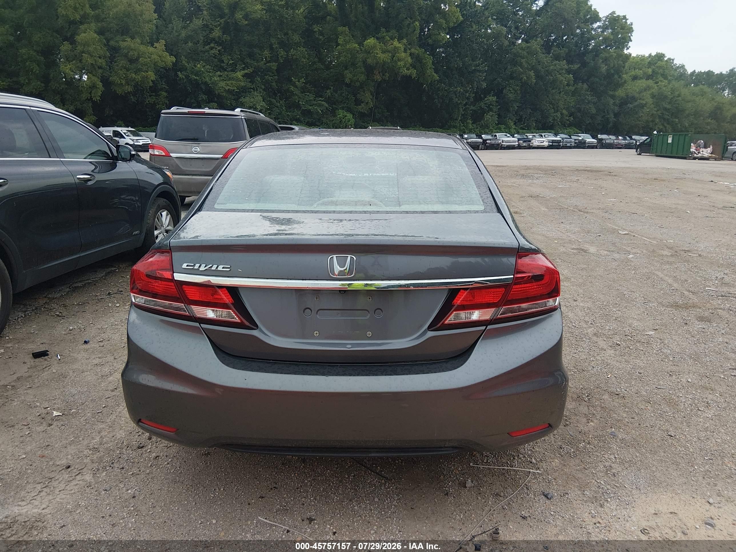 2014 Honda Civic Lx Gray vin: 19XFB2E56EE001897