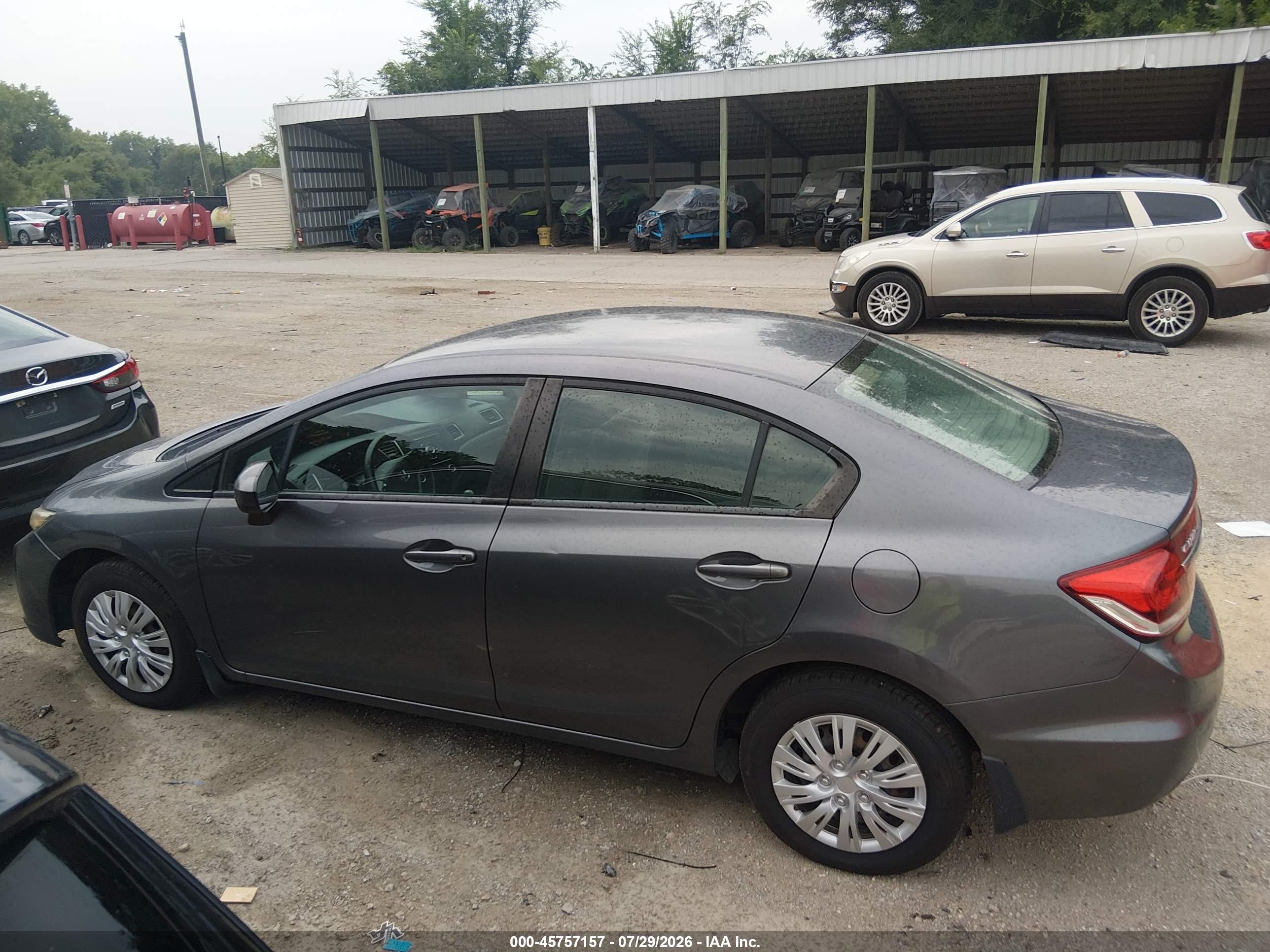 2014 Honda Civic Lx Gray vin: 19XFB2E56EE001897
