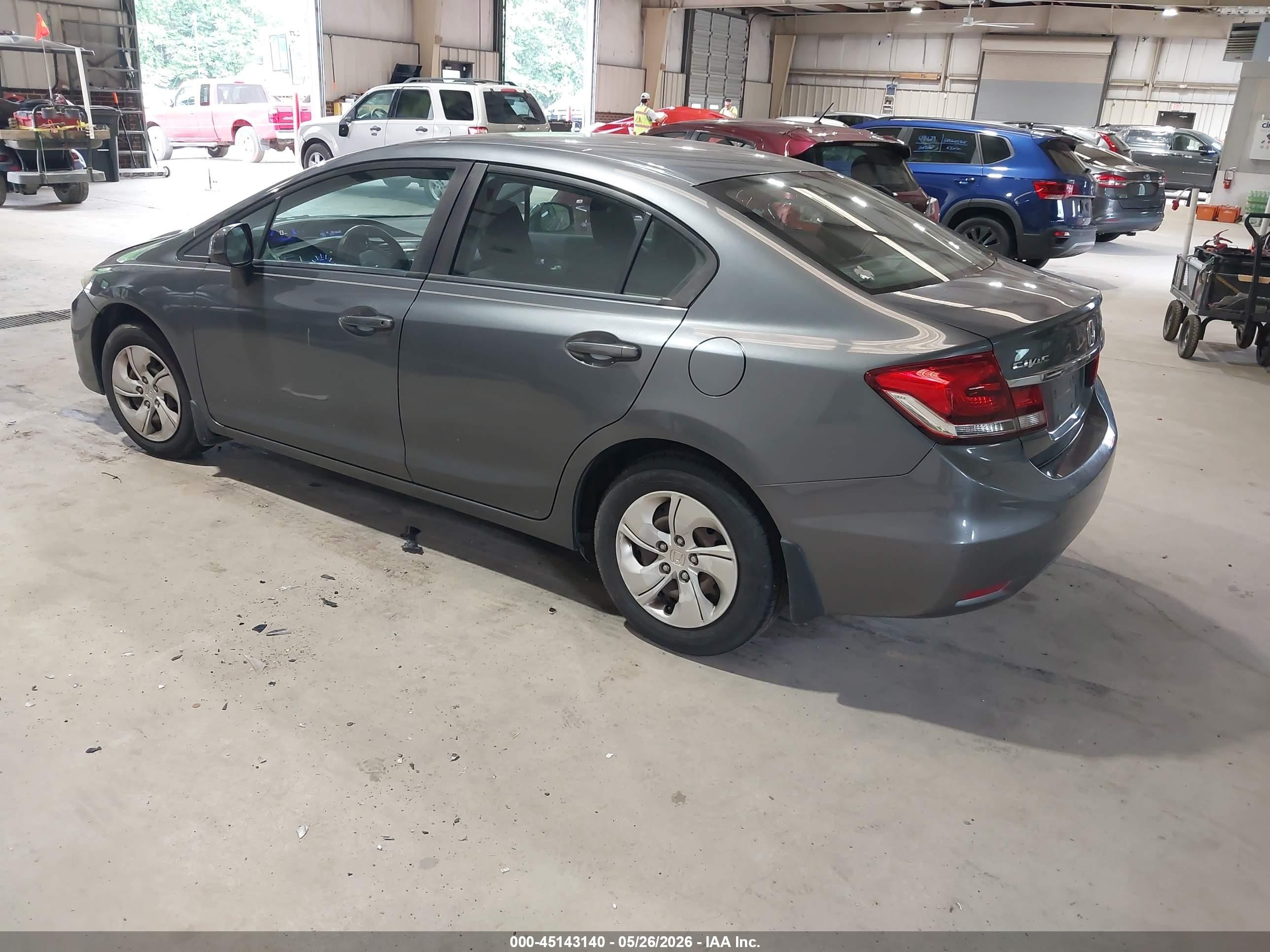 2013 Honda Civic Lx Серый vin: 19XFB2E57DE029884
