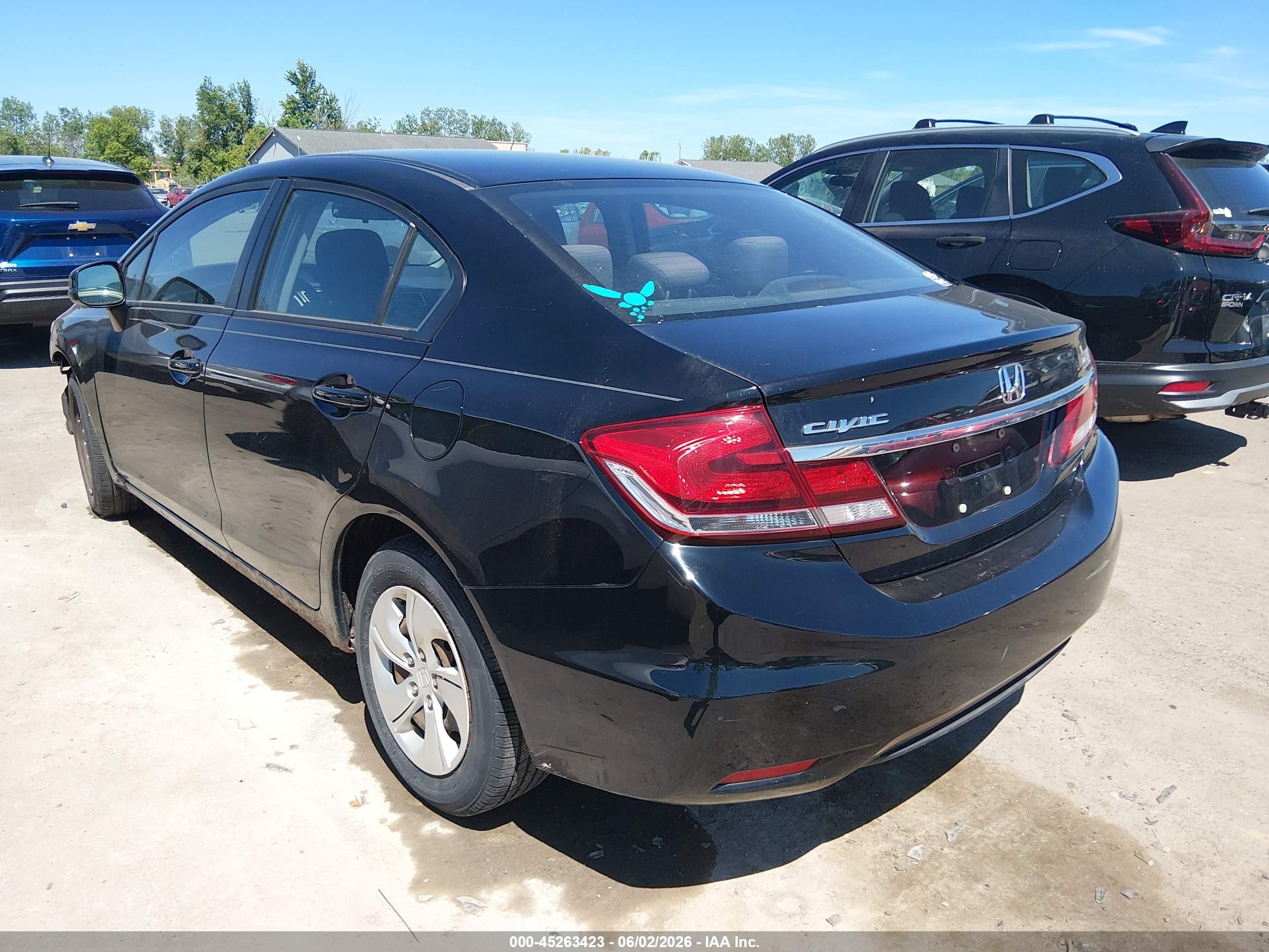 2013 Honda Civic Lx Черный vin: 19XFB2E57DE069964