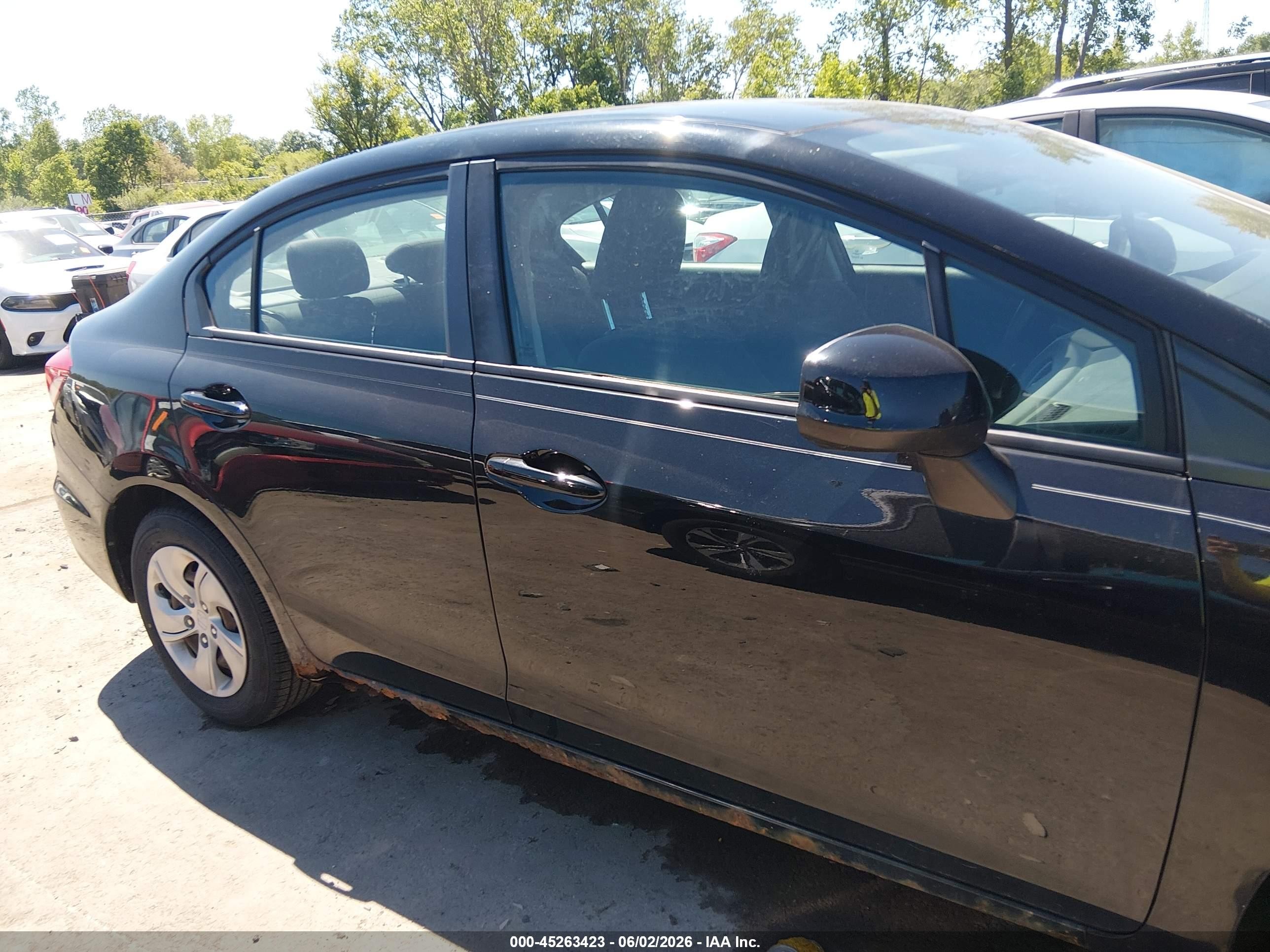 2013 Honda Civic Lx Черный vin: 19XFB2E57DE069964
